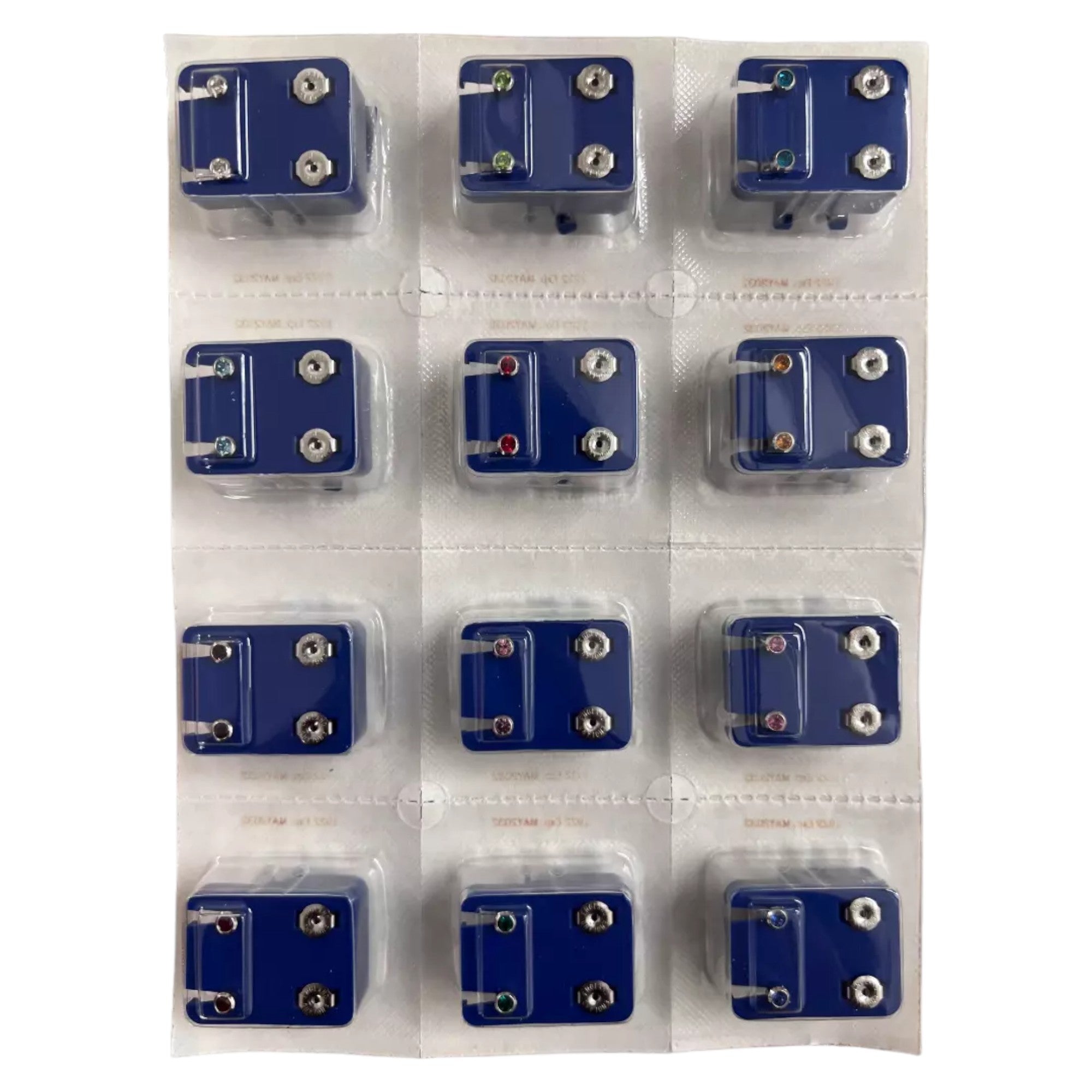 Caflon - Stud Earrings Regular Birthstones Assorted 12pk
