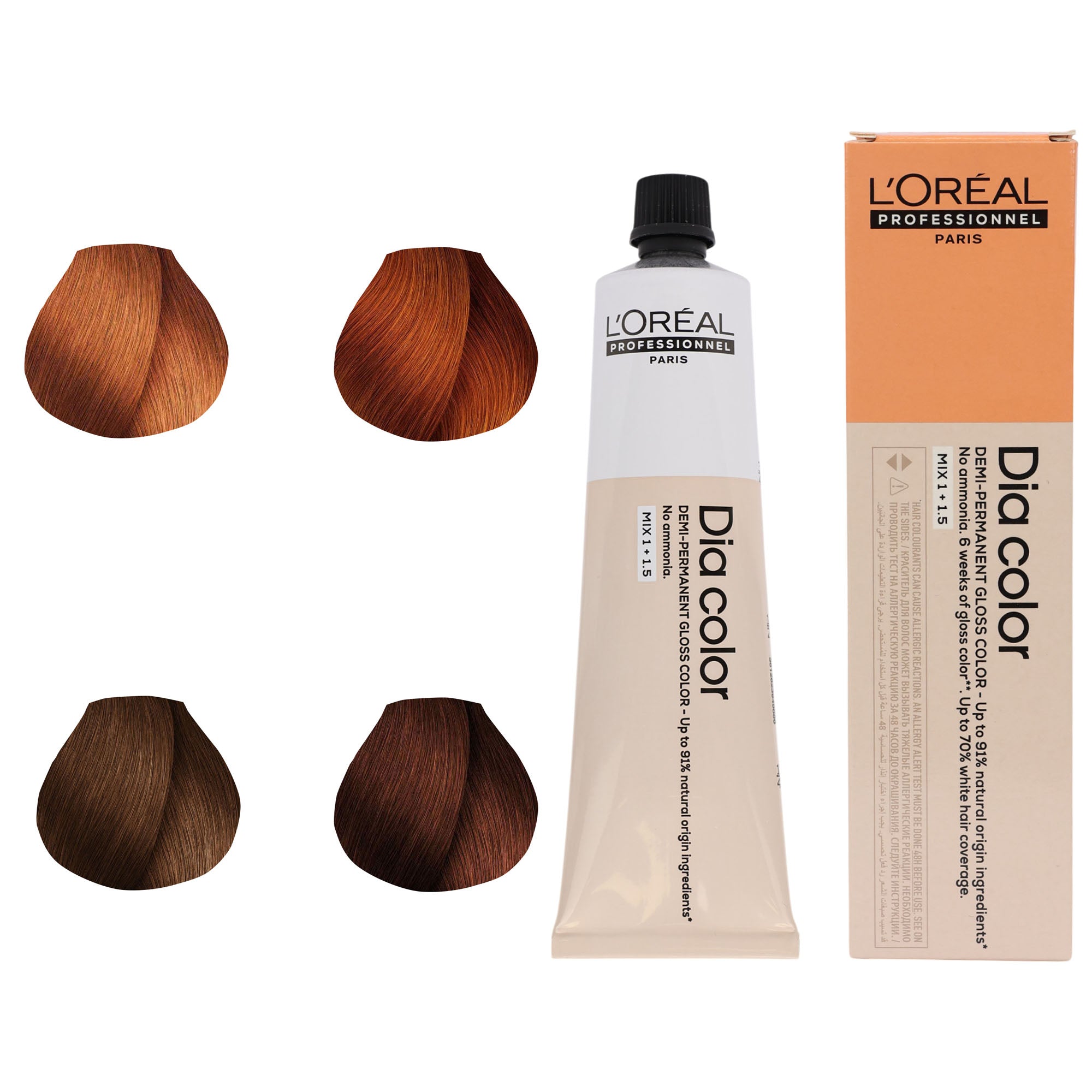 Loreal Professionnel - Dia Color Demi Permanent Gloss Hair Colour Copper Series 60ml