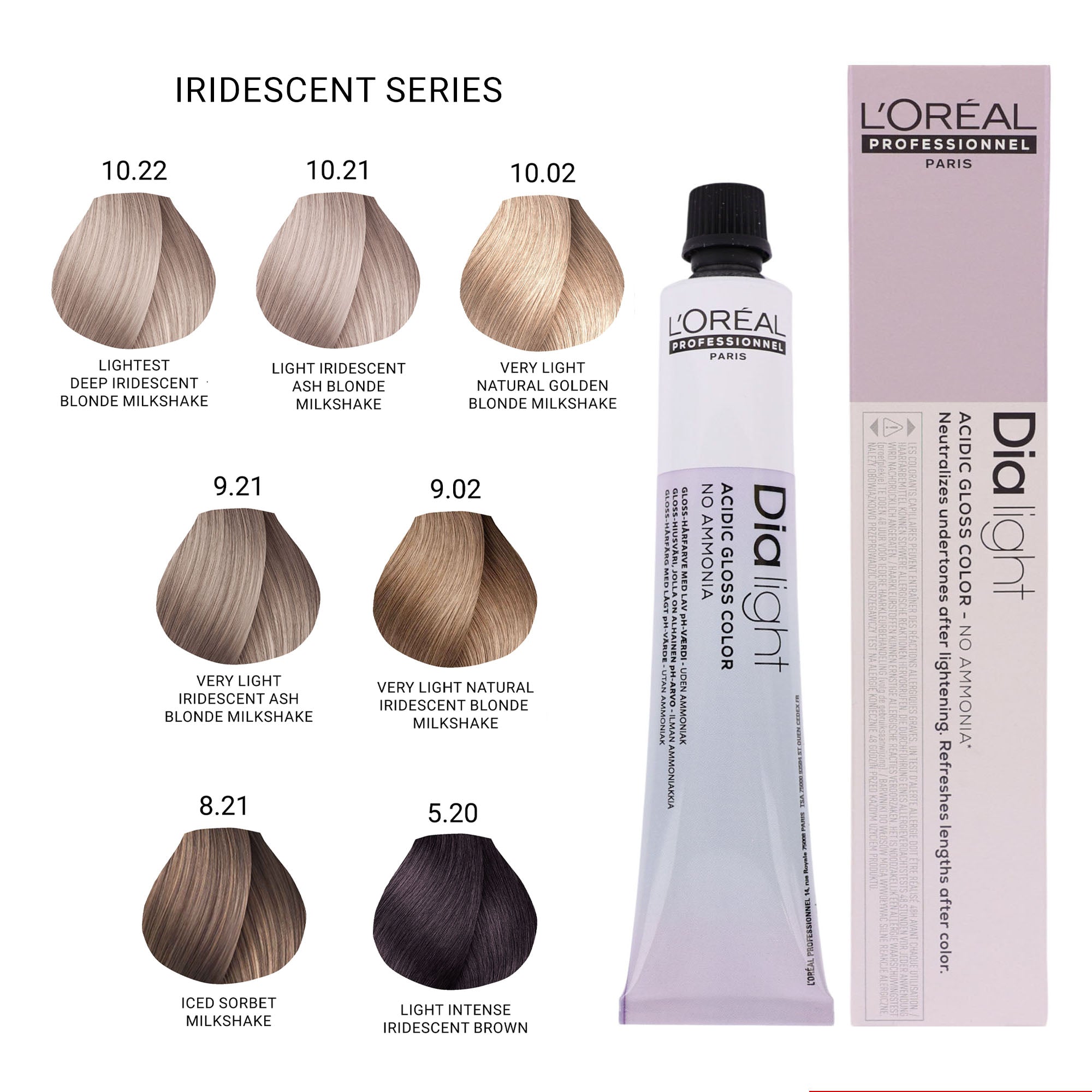 Loreal Professionnel - Dia Light Demi Permanent Acidic Gloss Hair Colour Iridescent Series 50ml
