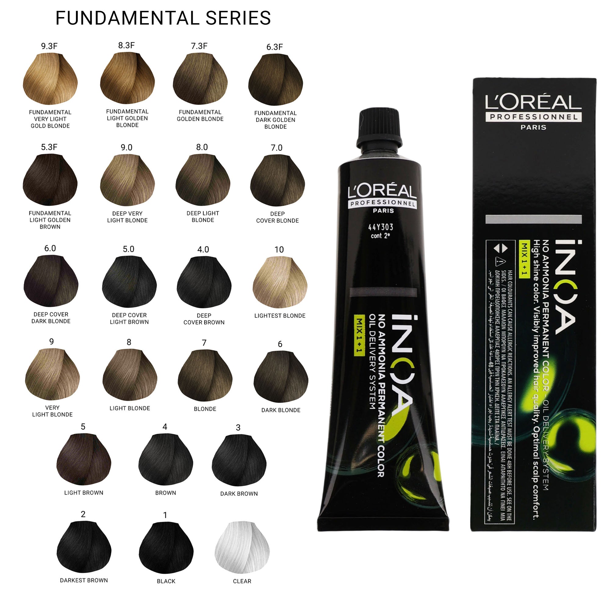 Loreal Professionnel - INOA No Ammonia Permanent Hair Colour Fundamental Series 60ml