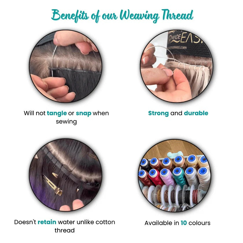 Hair Made Easi - Pre-bonded Nylon Weaving Thread Brunettes Series