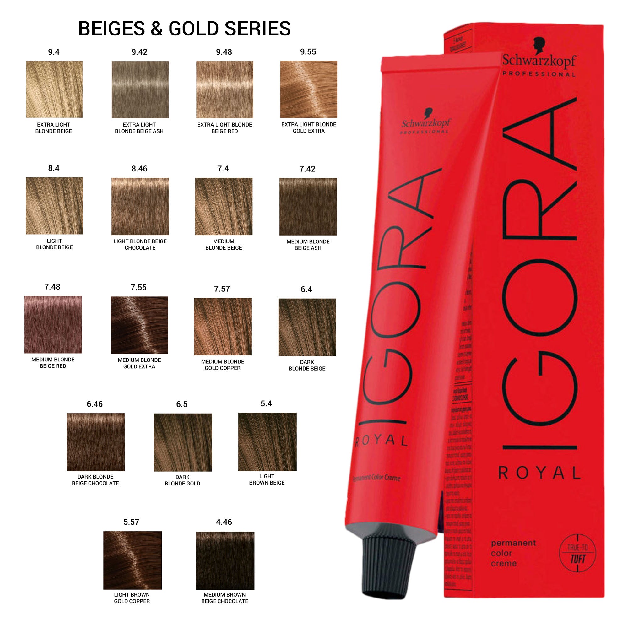 Schwarzkopf Professional - Igora Royal Permanent Hair Colour Beiges & Gold Series 60ml