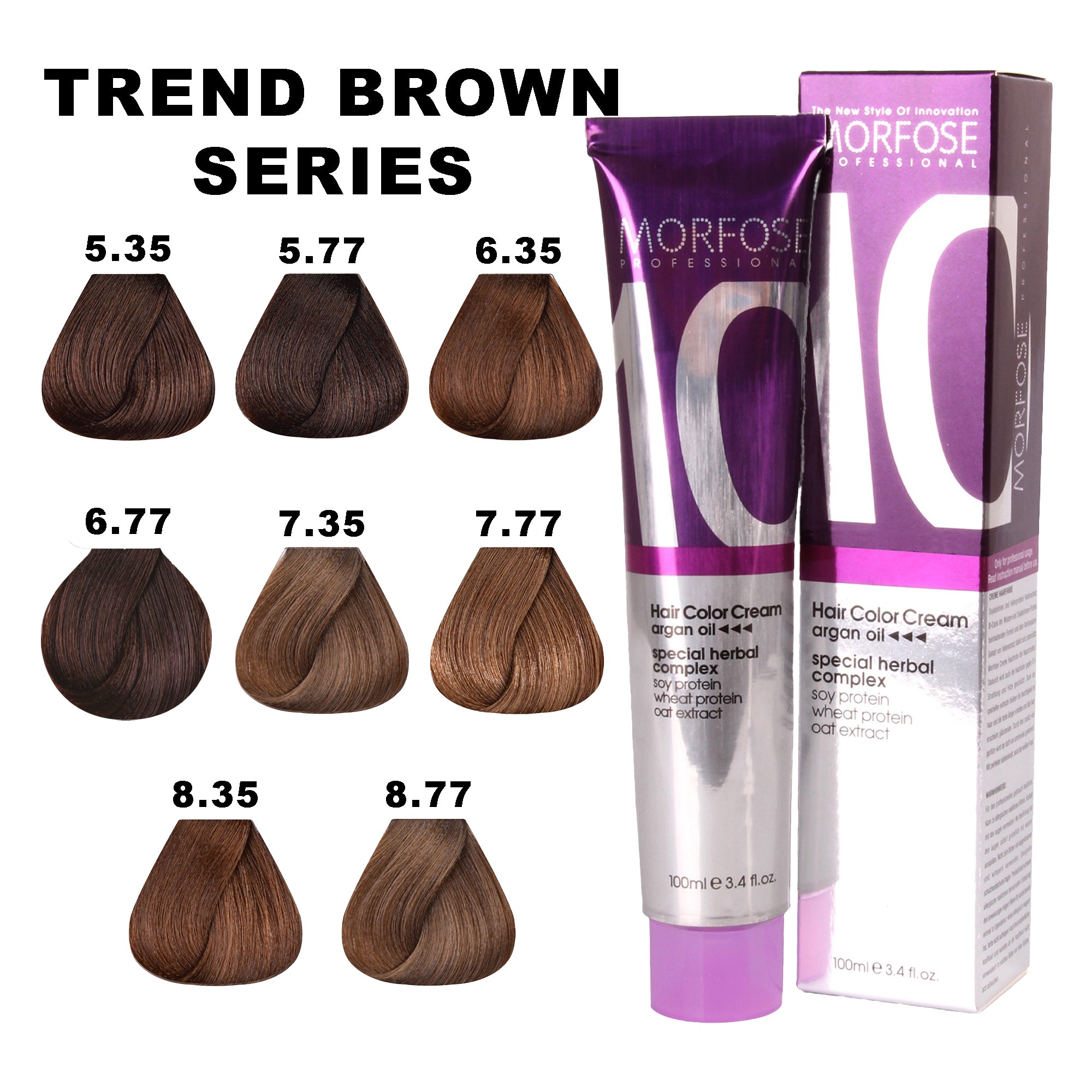 Morfose - 10 Hair Colour Cream Trend Brown Series 100ml