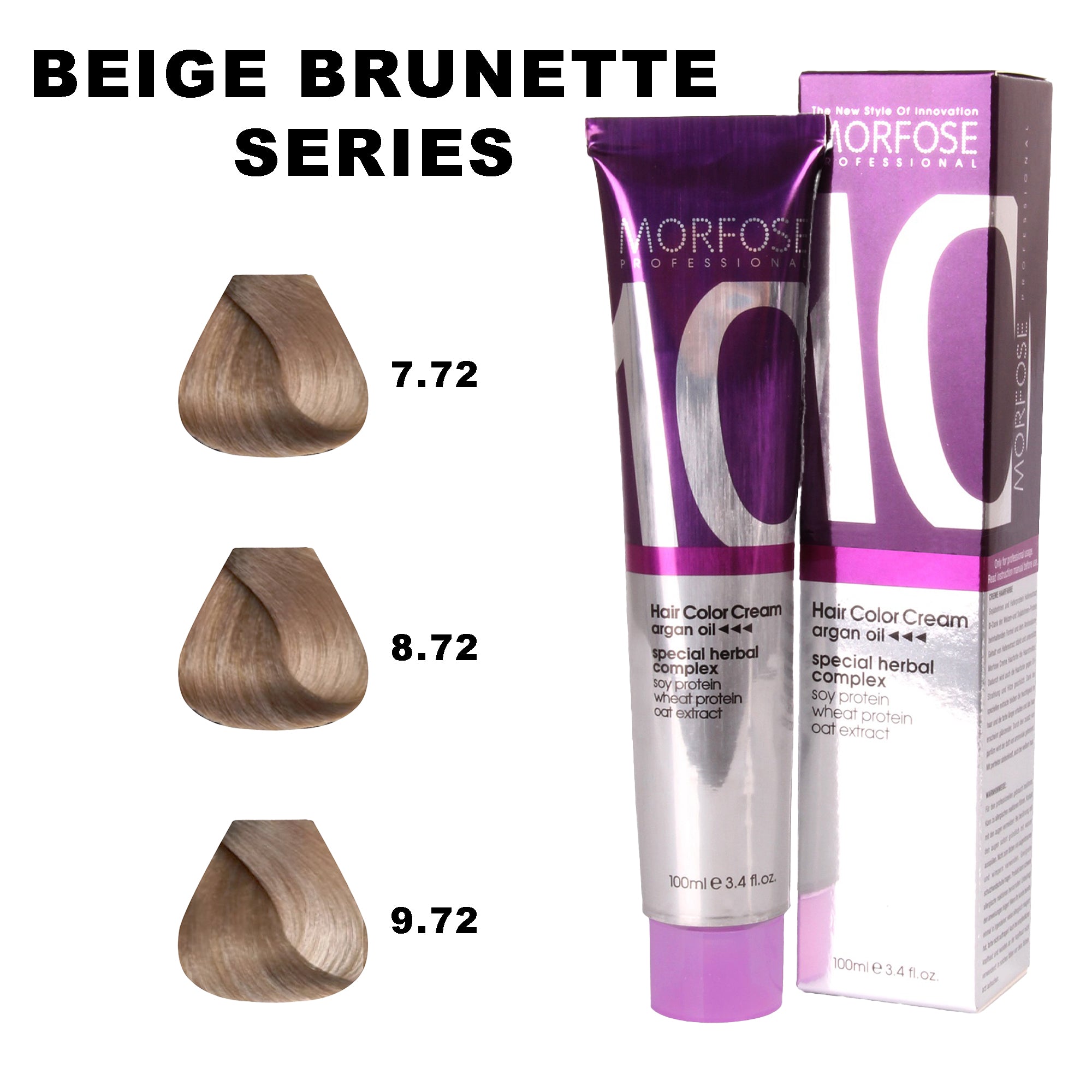 Morfose - 10 Hair Colour Cream Beige Brunette Series 100ml