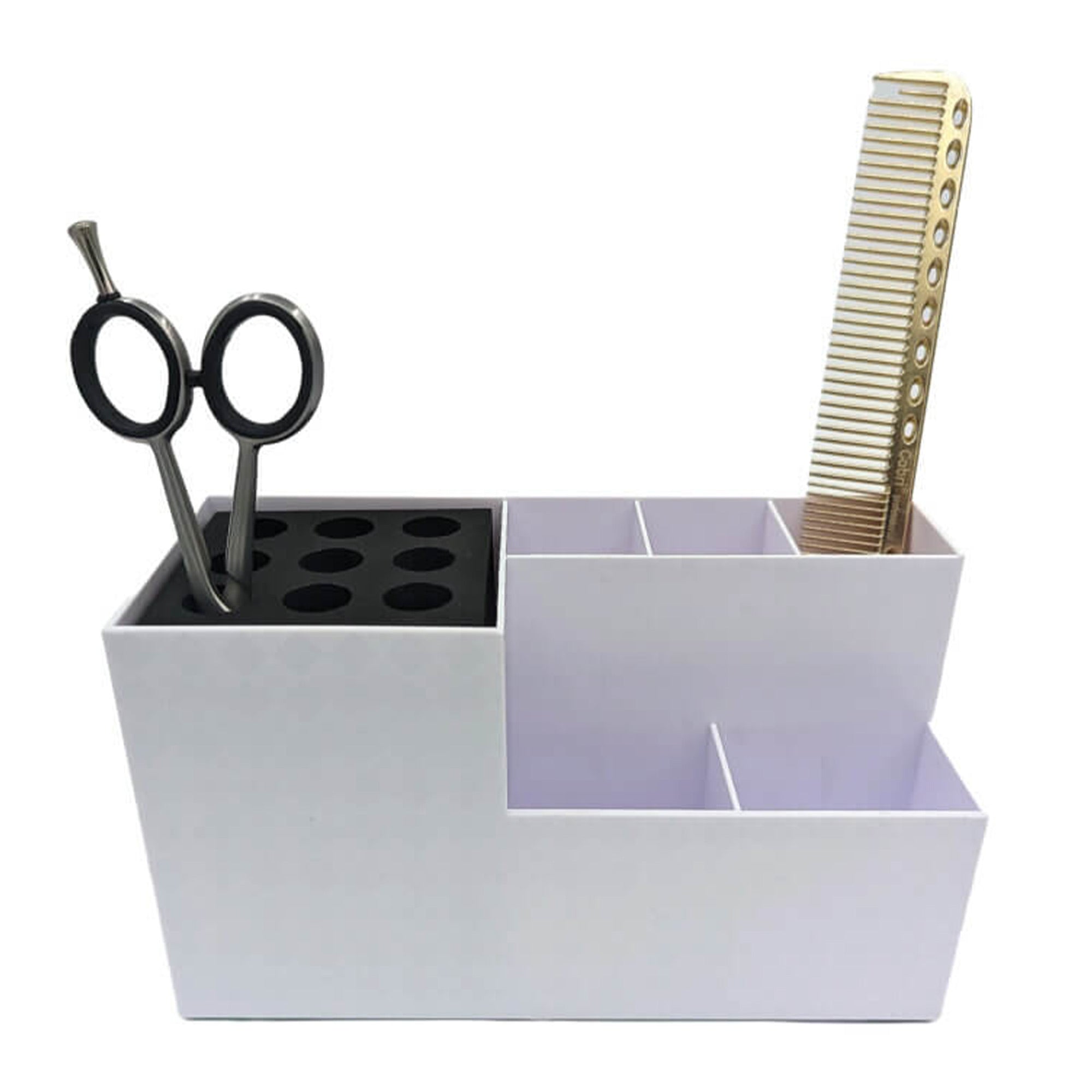 Eson - Scissor & Brush Holder Non-Slip Storage Box (White)