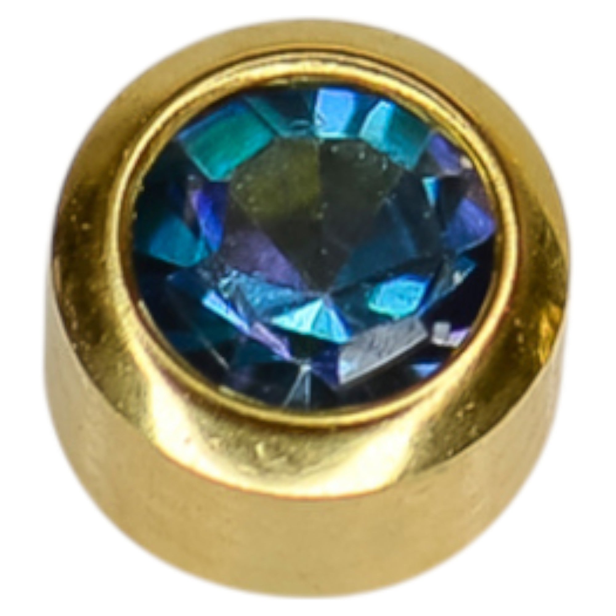 Caflon - Stud Earrings Gold Plated Regular Crystal Tropics 4mm