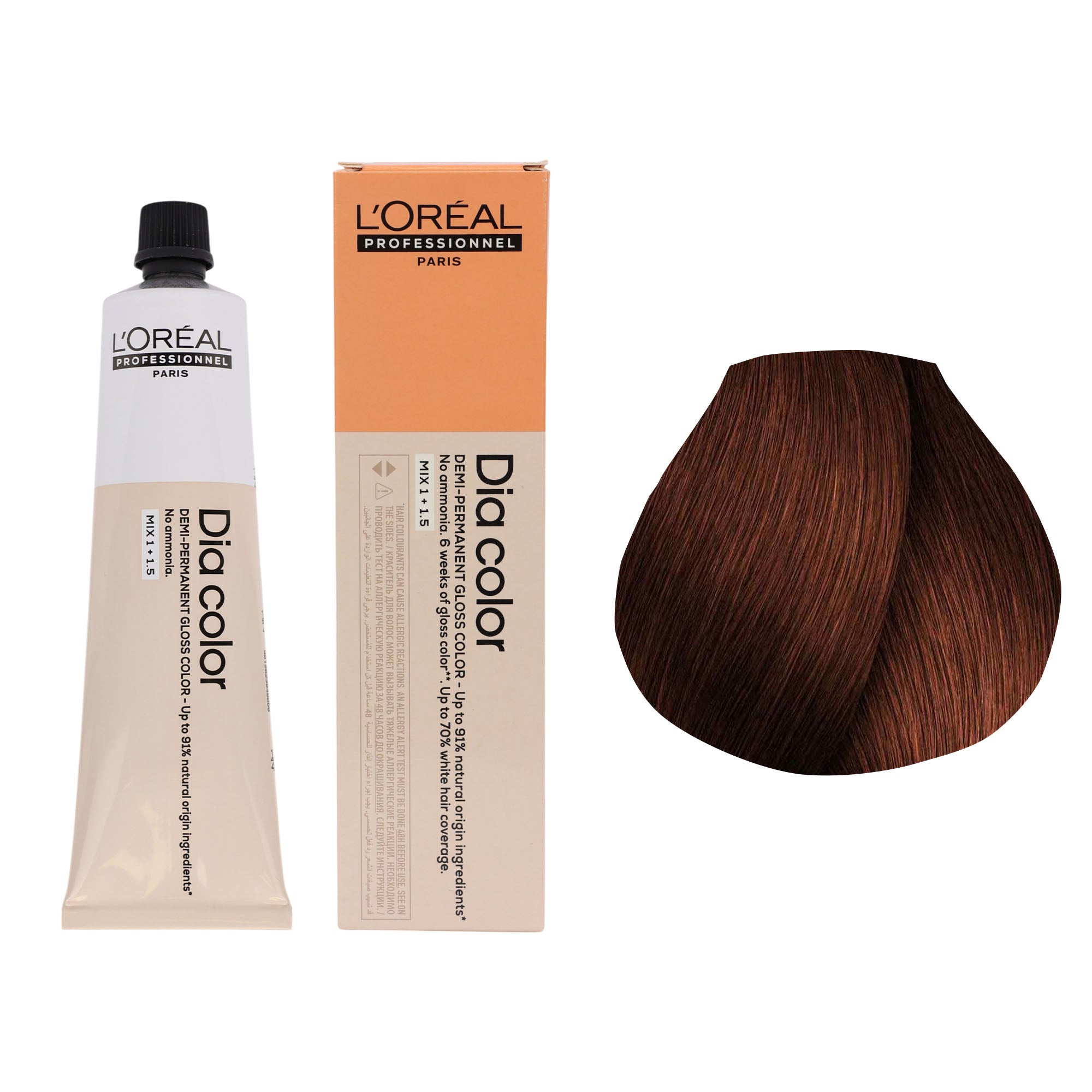 Loreal Professionnel - Dia Color Demi Permanent Gloss Hair Colour Copper Series 60ml