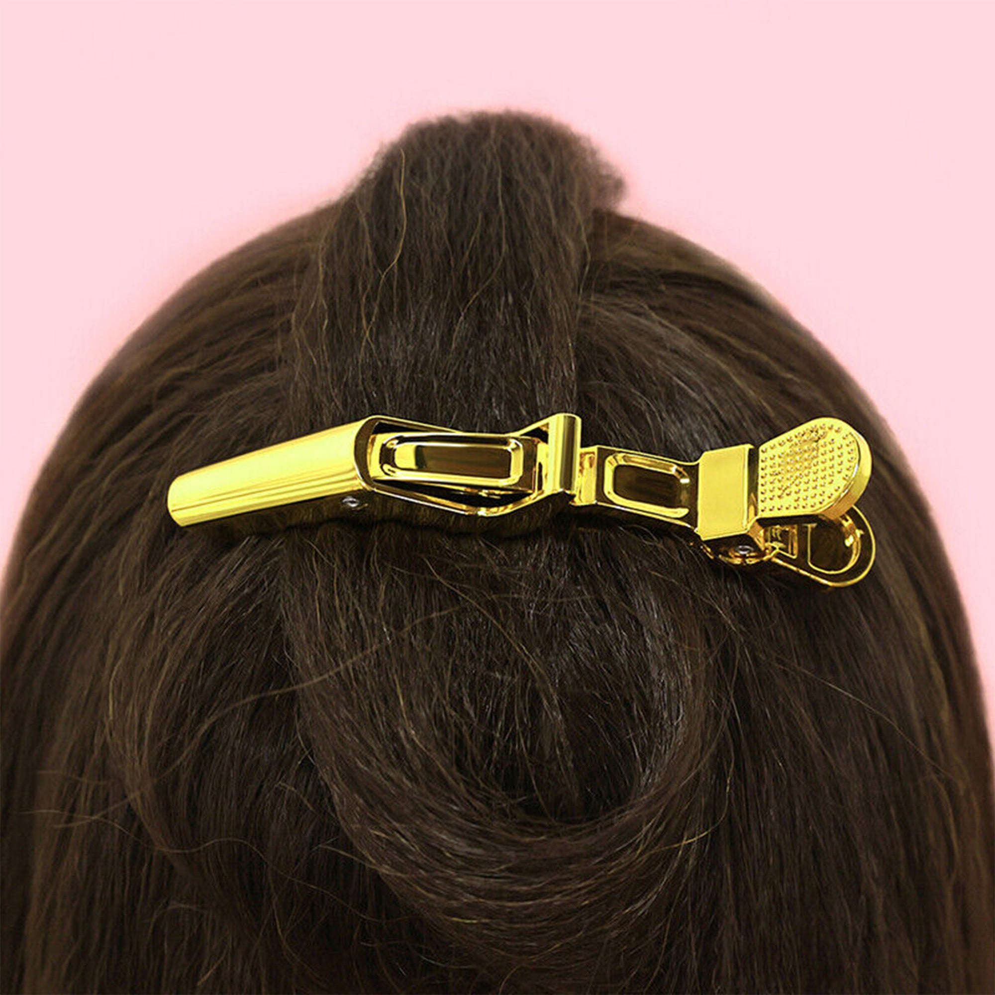 Eson - Crocodile Hair Clip 6pcs (Gold)