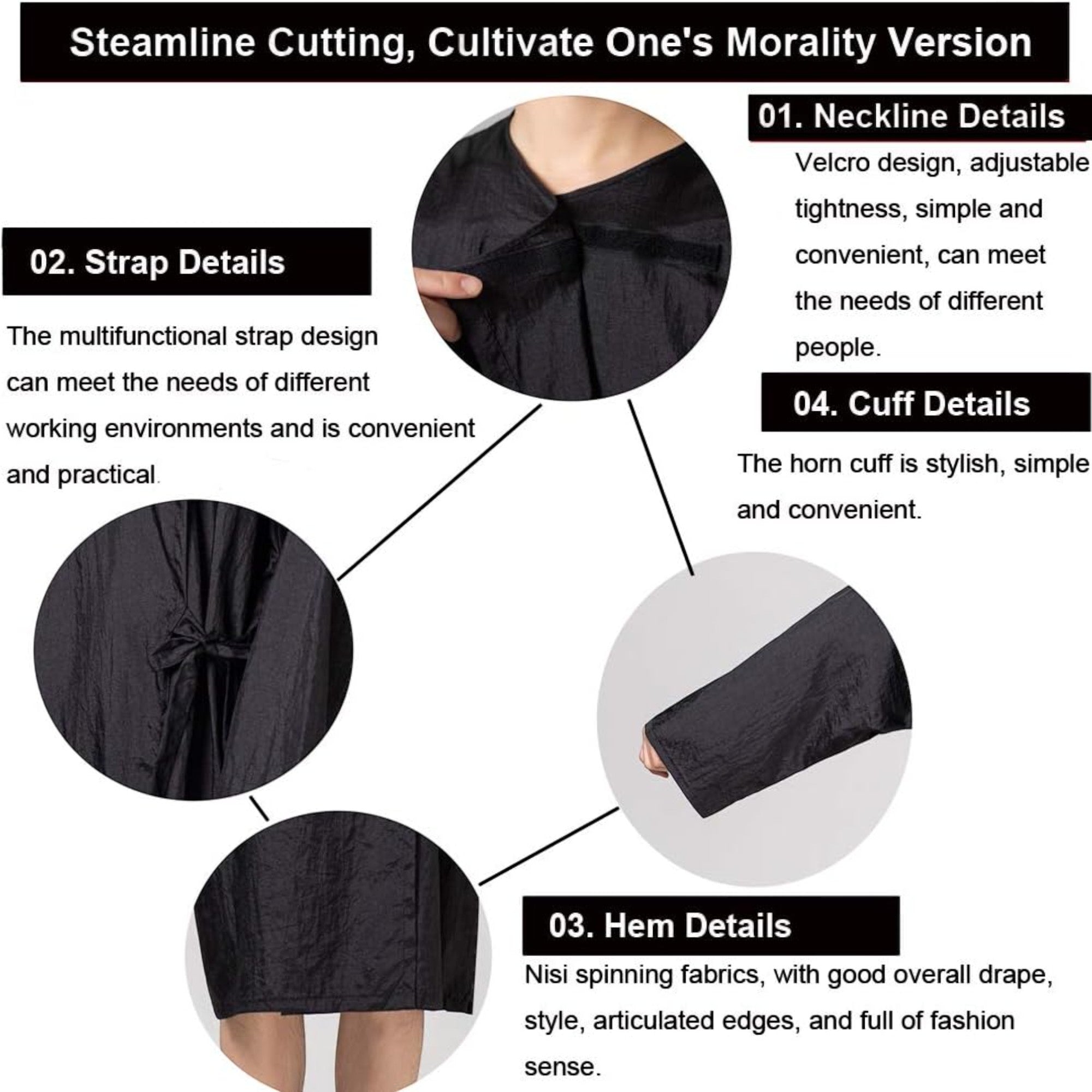 Hair Tools - Barber Hairdressing Kimono Gown With Chair Protector