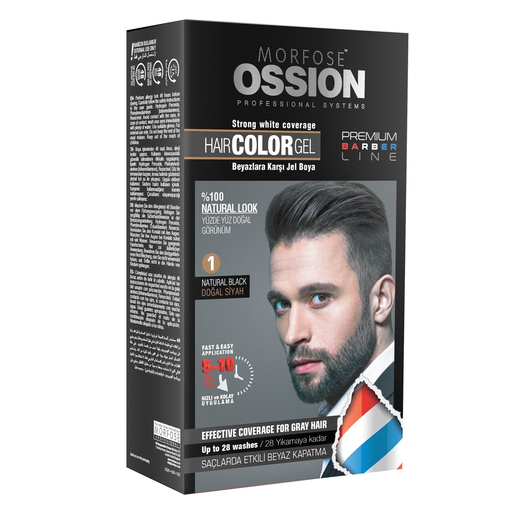 Morfose - Ossion Hair Color Gel 1 Natural Black 40ml
