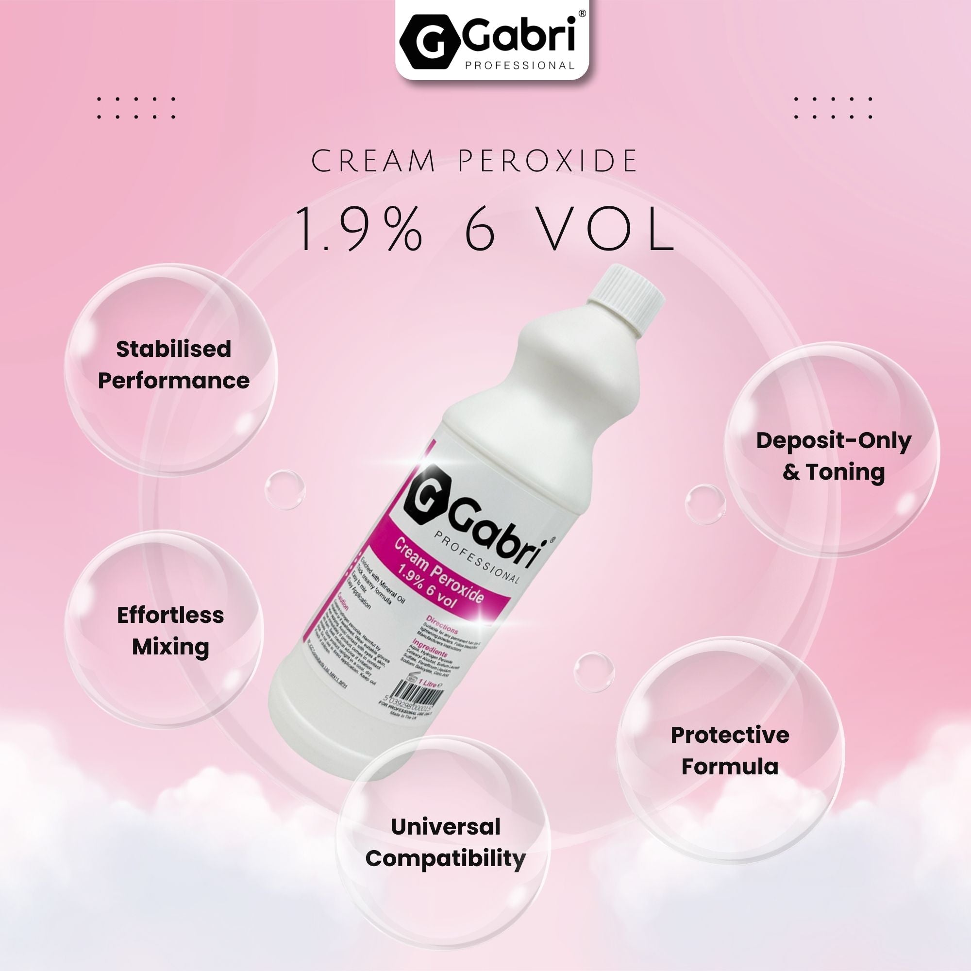 Gabri Professional - Cream Peroxide 1.9% 6 Vol 1000ml