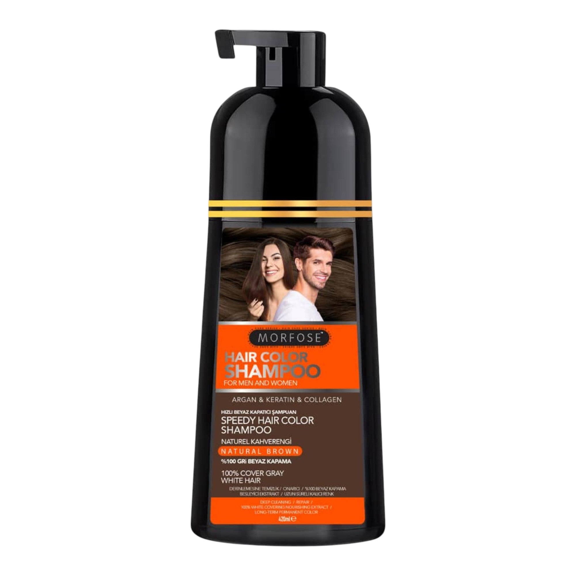 Morfose - Speed Hair Color Shampoo Natural Brown 420ml