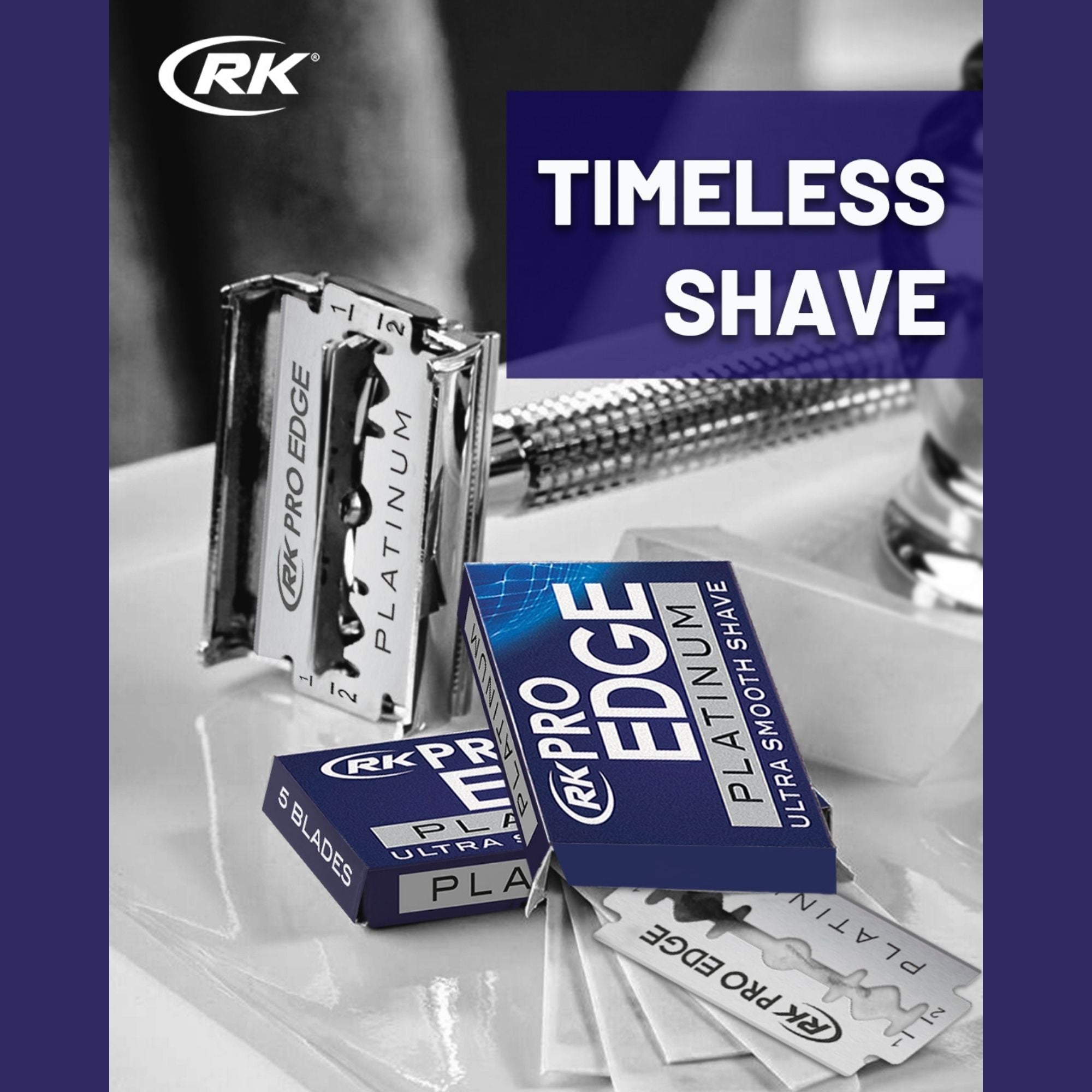 RK Pro Edge - Platinum Double Edge Razor Blade (20x5 Packs)
