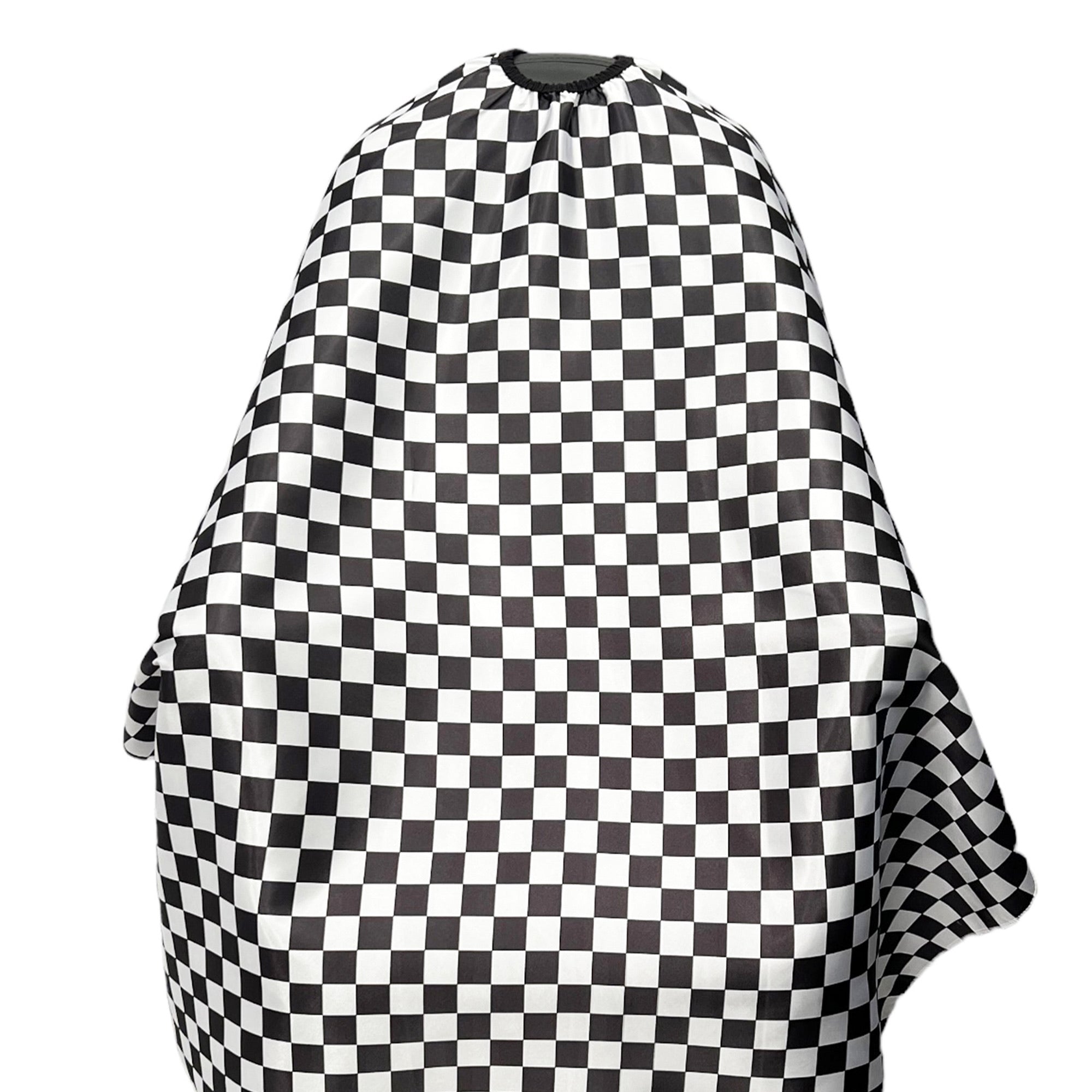 Gabri - Barber Hairdressing Hair Cutting Capes & Gowns Chequered (Black & White)