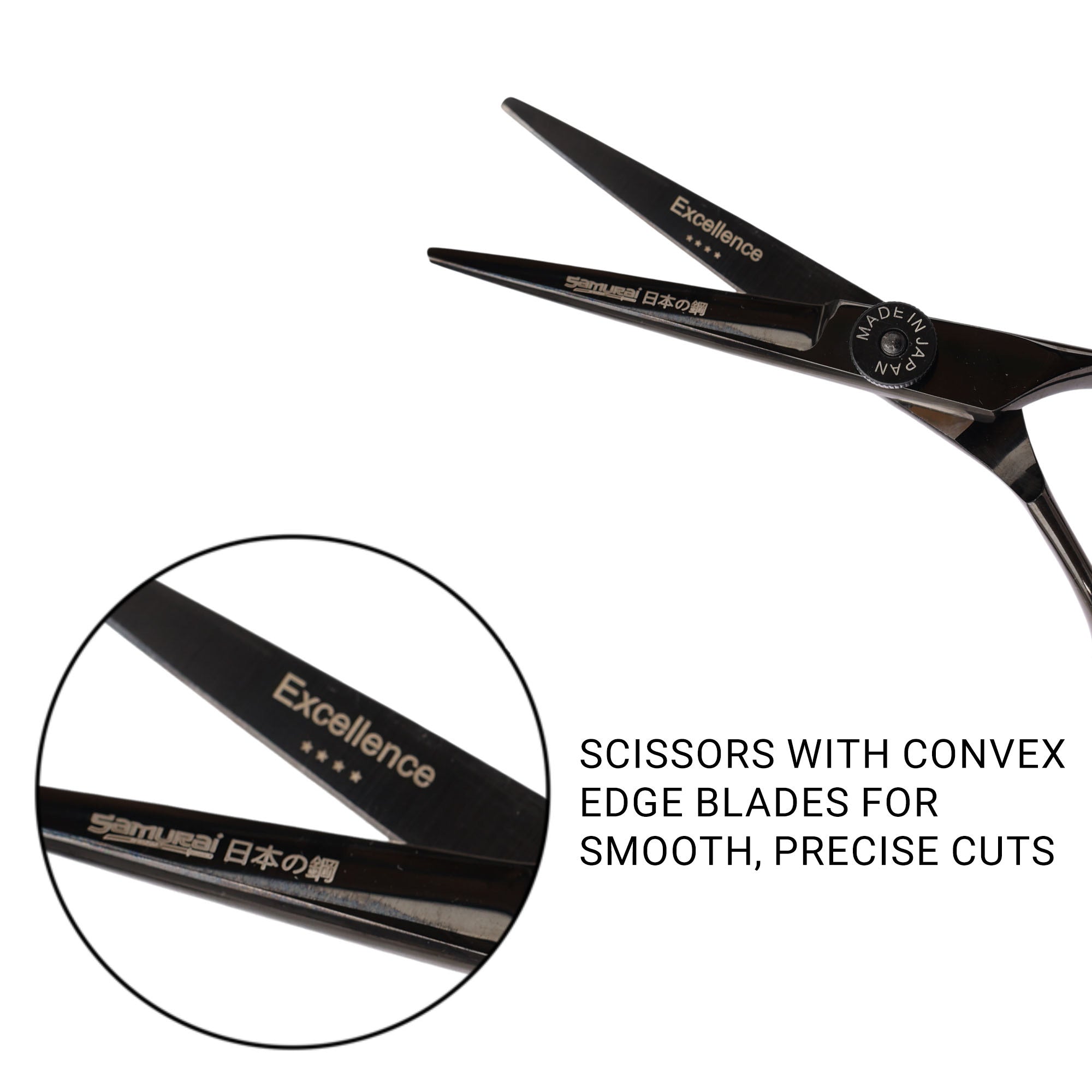 Samurai - 101-640BK Classic Pro Offset Black Titanium Scissors 5 Inch (13cm)