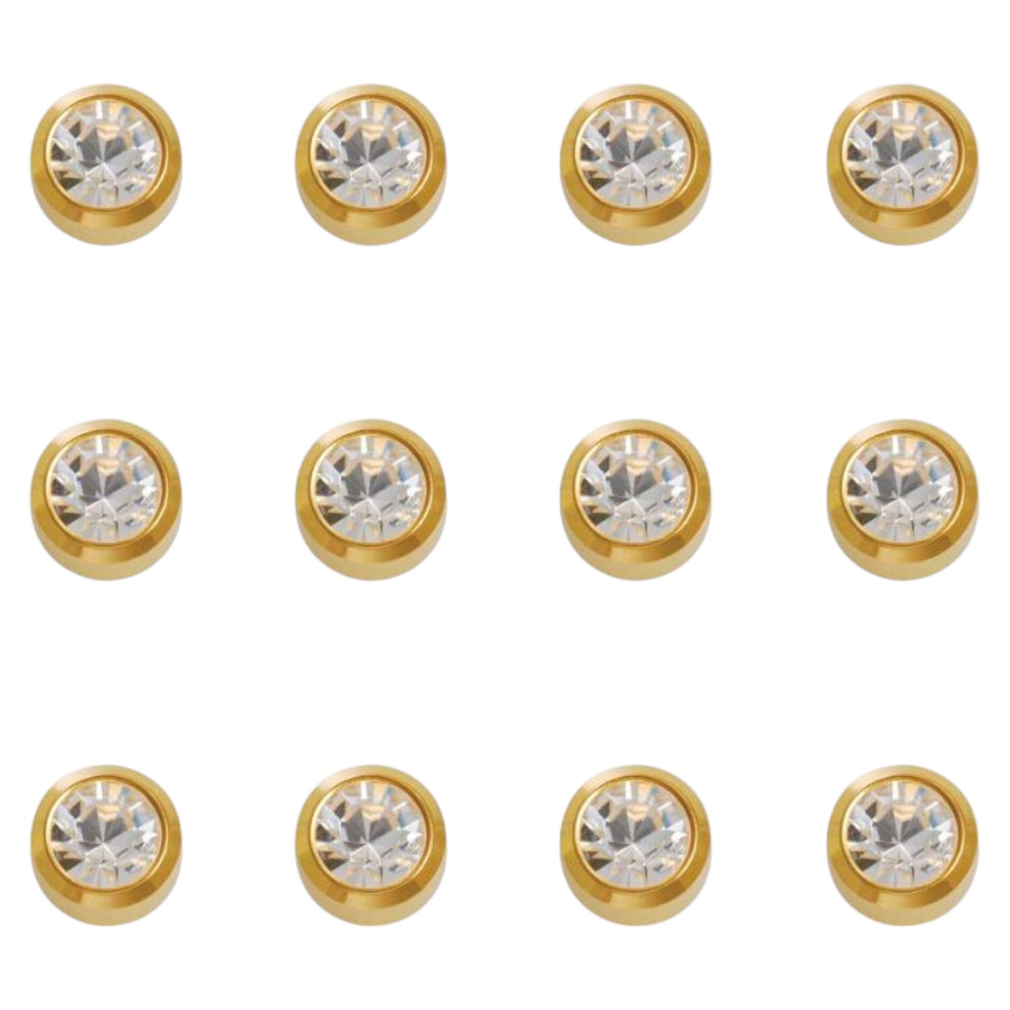 Caflon - Stud Earrings Regular April Birthstones 12pk