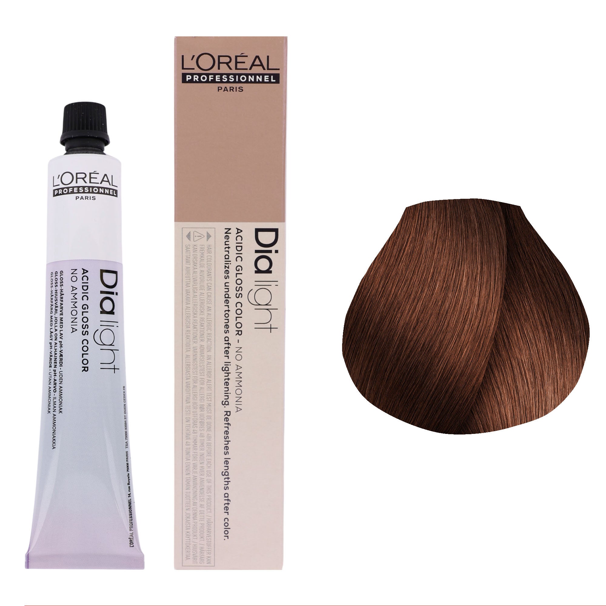 Loreal Professionnel - Dia Light Demi Permanent Acidic Gloss Hair Colour Warm Brown Series 50ml