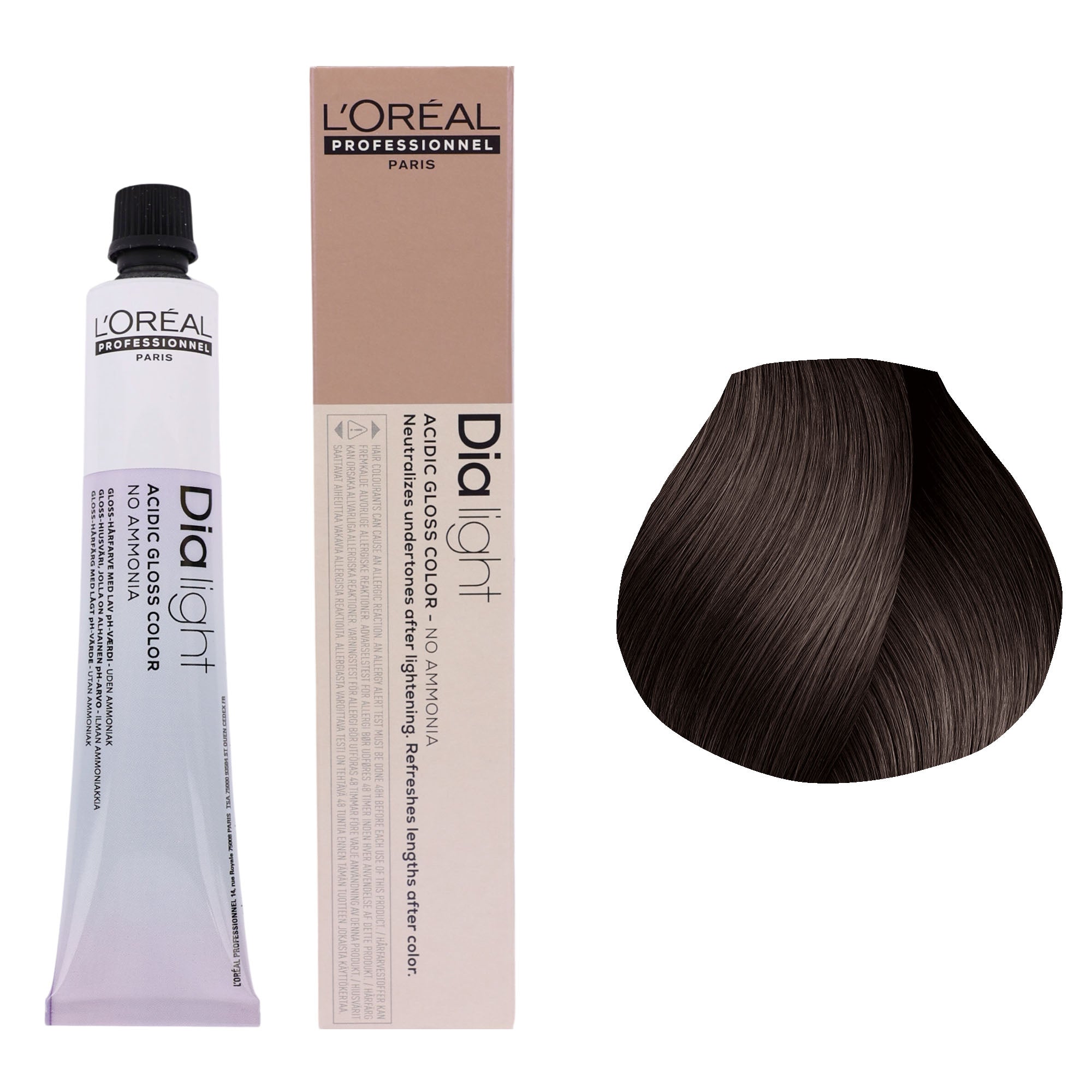 Loreal Professionnel - Dia Light Demi Permanent Acidic Gloss Hair Colour Cool Brown Series 50ml