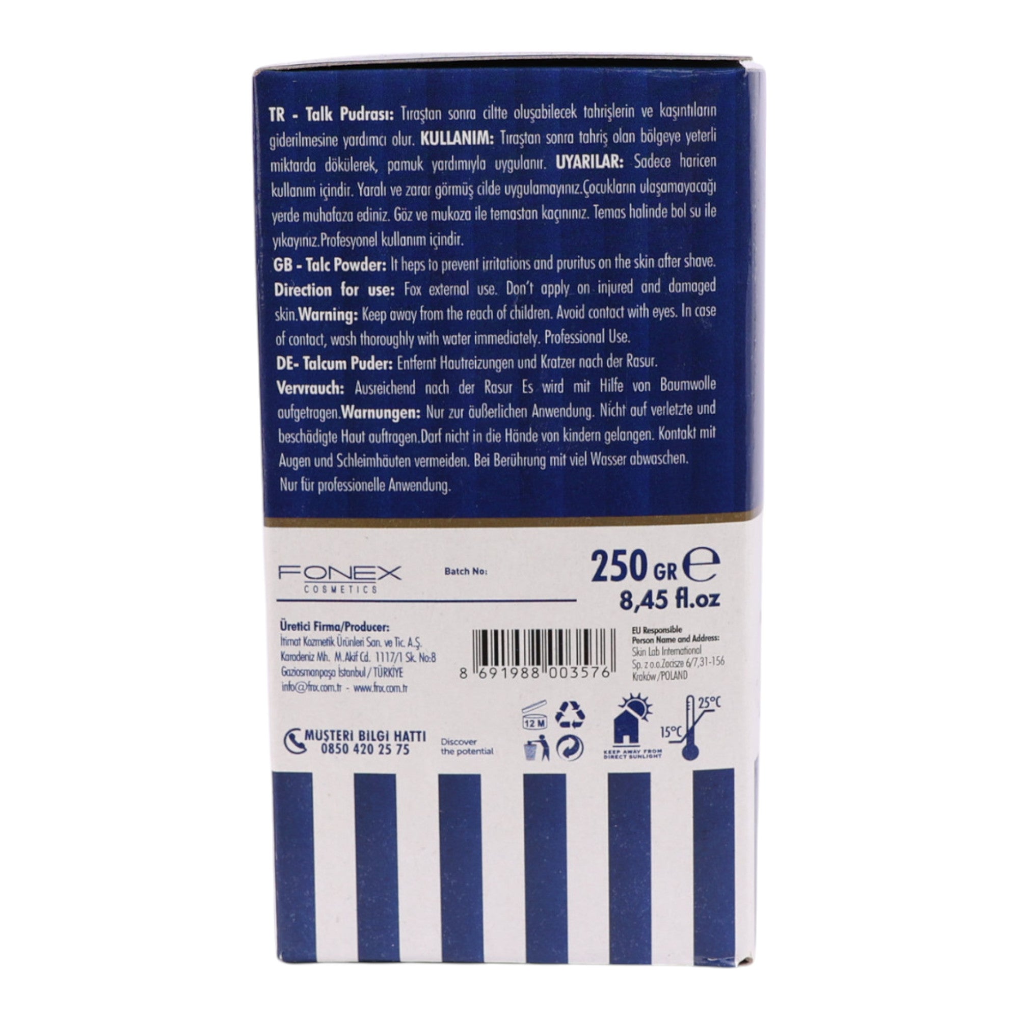 Fnx Barber - Talc Powder Vanilla 250g