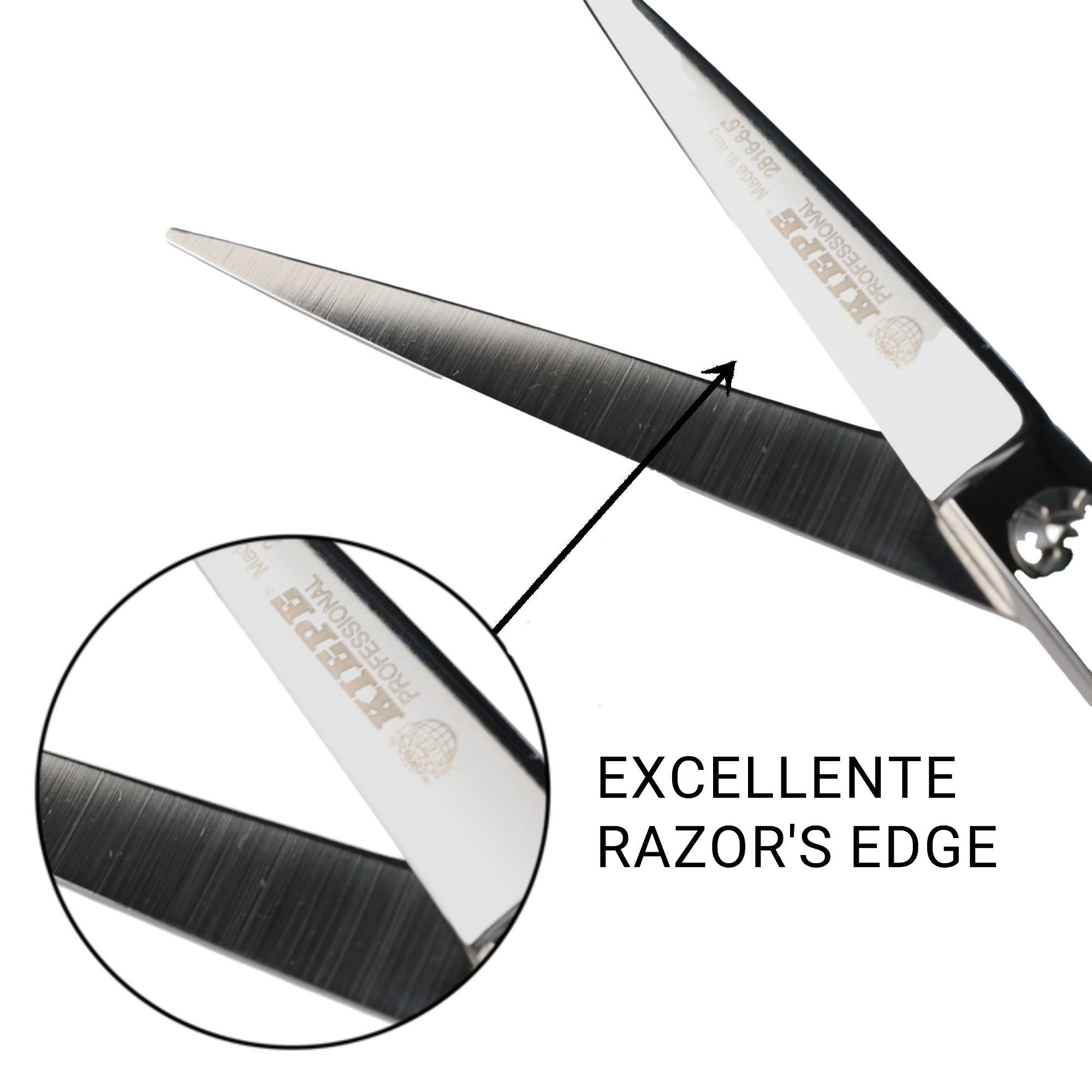 Kiepe - 2816 Monster Cut Razor Edge Semi-Offset Left Hand Scissors 6.5 Inch (17cm)