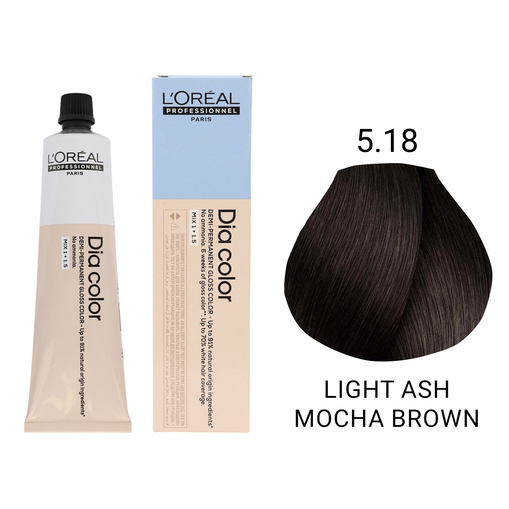Loreal Professionnel - Dia Color Demi Permanent Gloss Hair Colour Ash Series 60ml