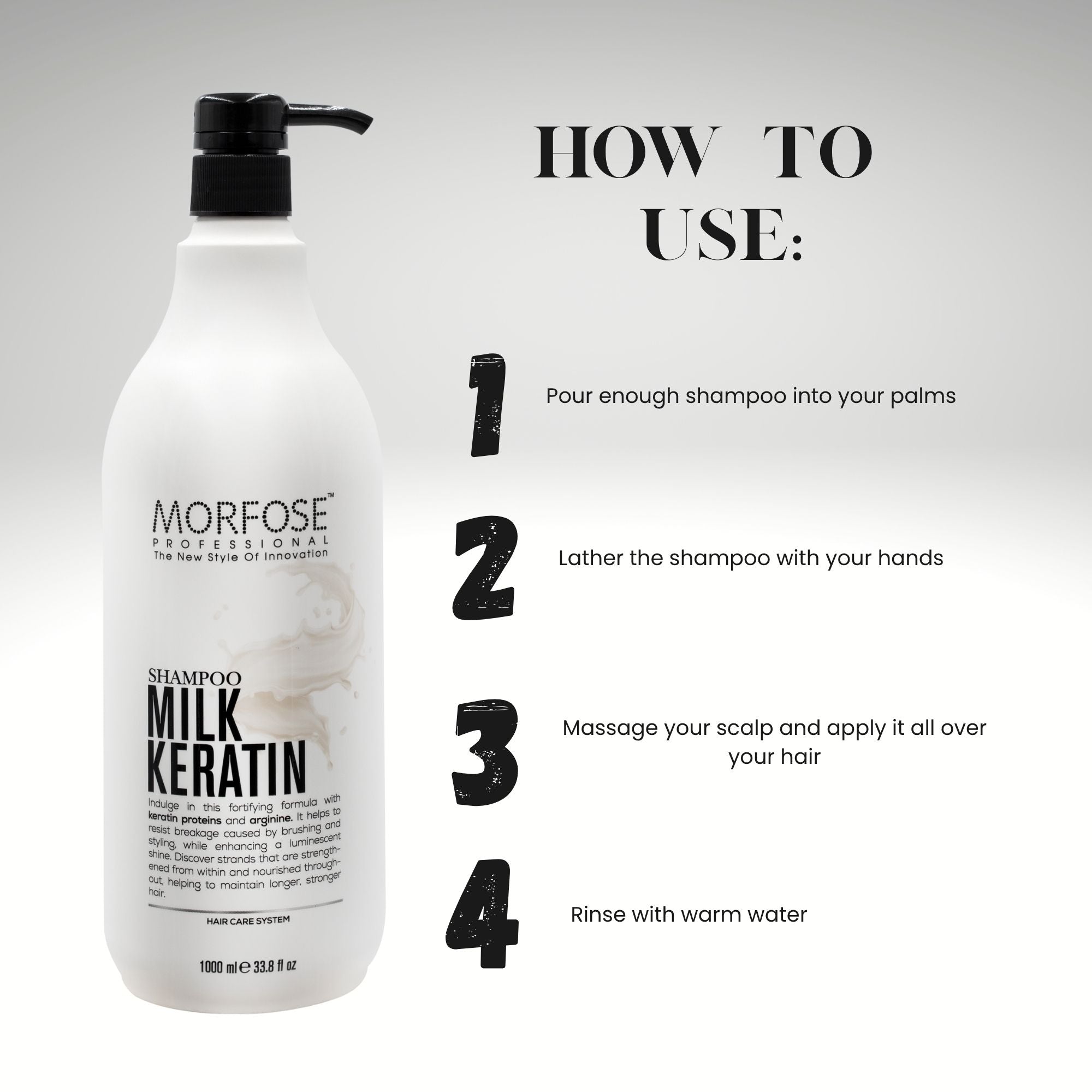 Morfose - Milk Keratin Shampoo 1000ml