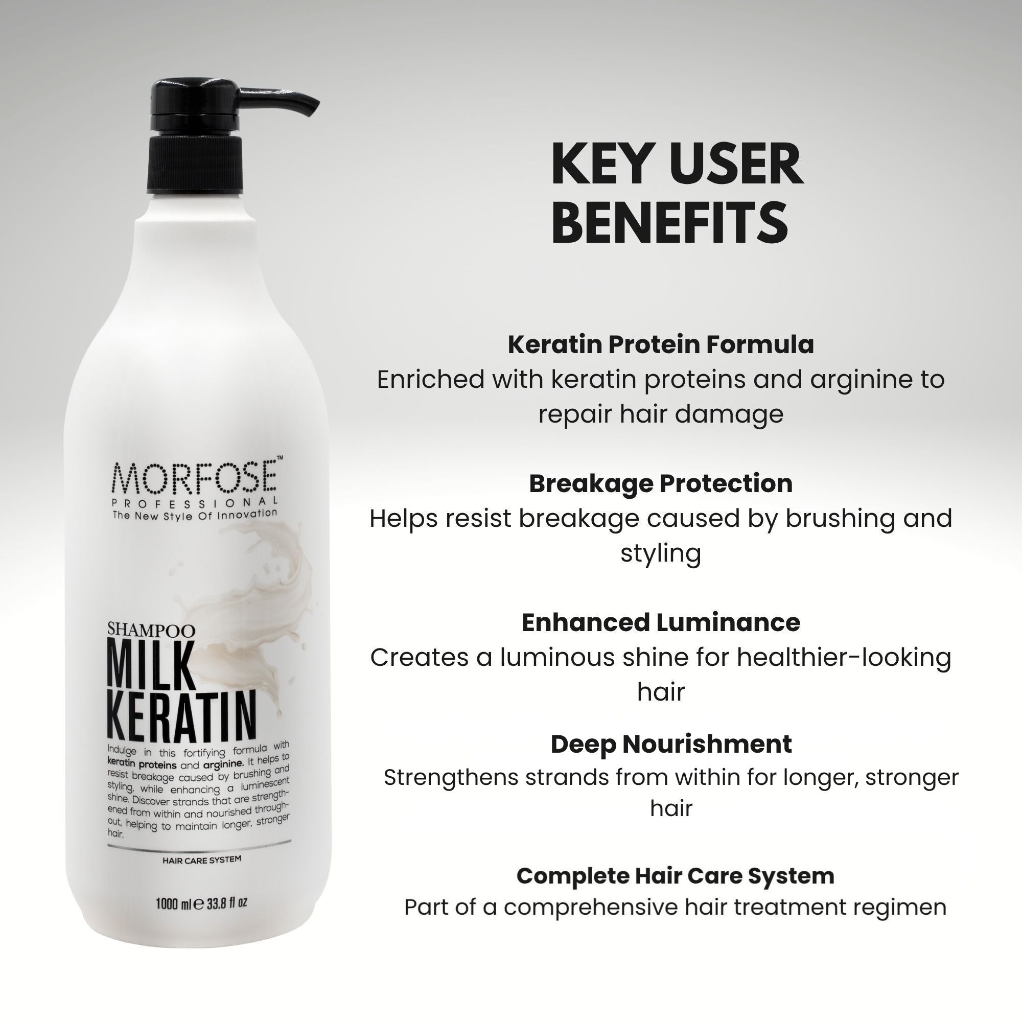 Morfose - Milk Keratin Shampoo 1000ml