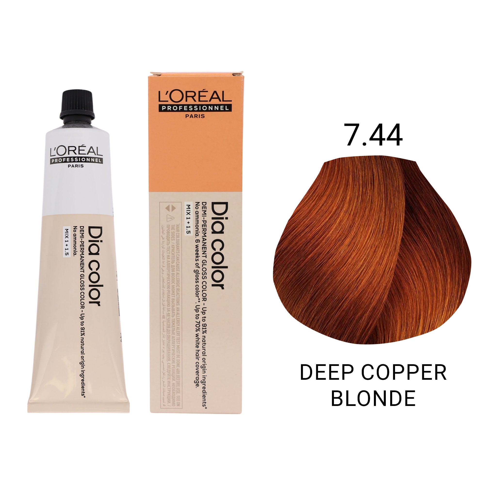 Loreal Professionnel - Dia Color Demi Permanent Gloss Hair Colour Copper Series 60ml