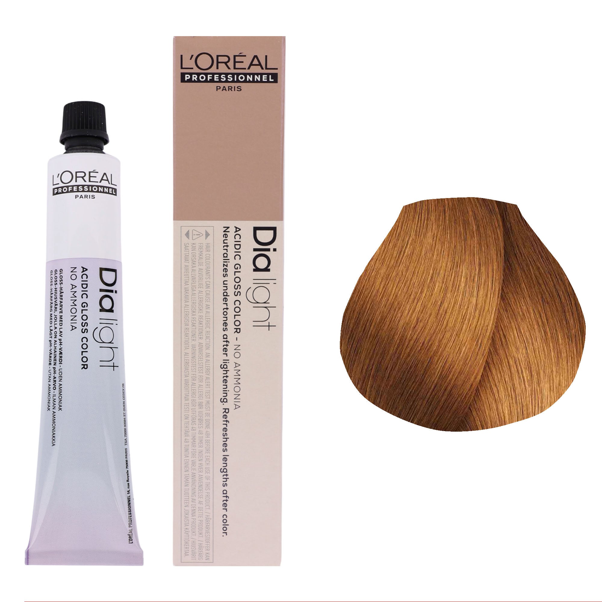 Loreal Professionnel - Dia Light Demi Permanent Acidic Gloss Hair Colour Warm Brown Series 50ml