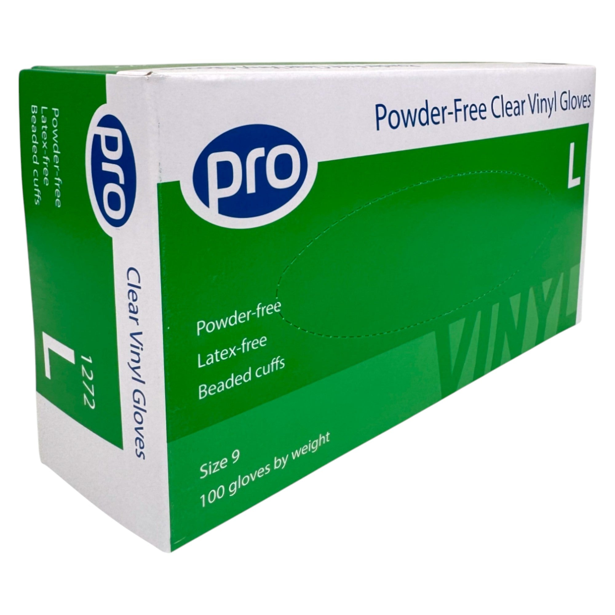 Pro Gloves - Powder Free Clear Vinyl Gloves 100s