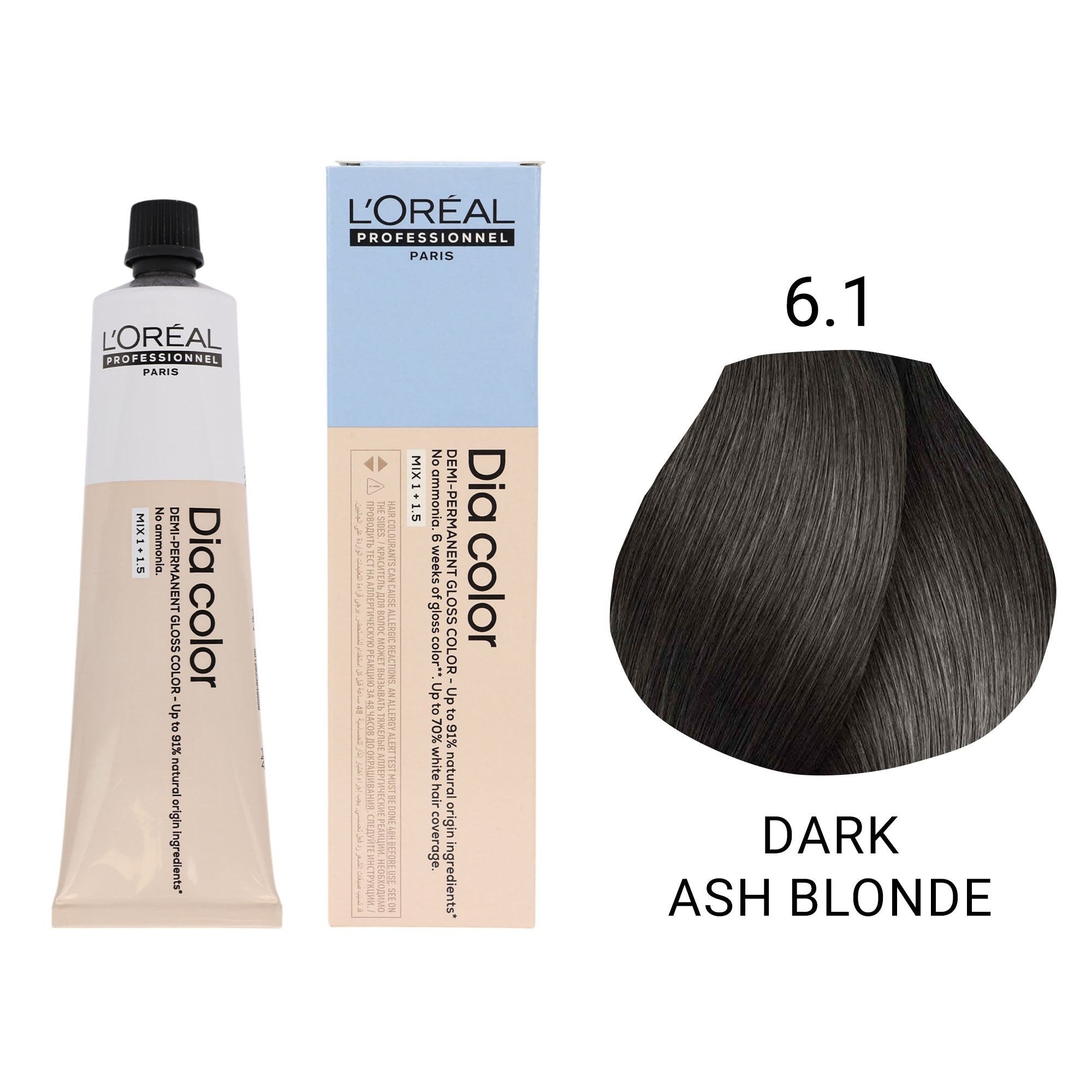 Loreal Professionnel - Dia Color Demi Permanent Gloss Hair Colour Ash Series 60ml
