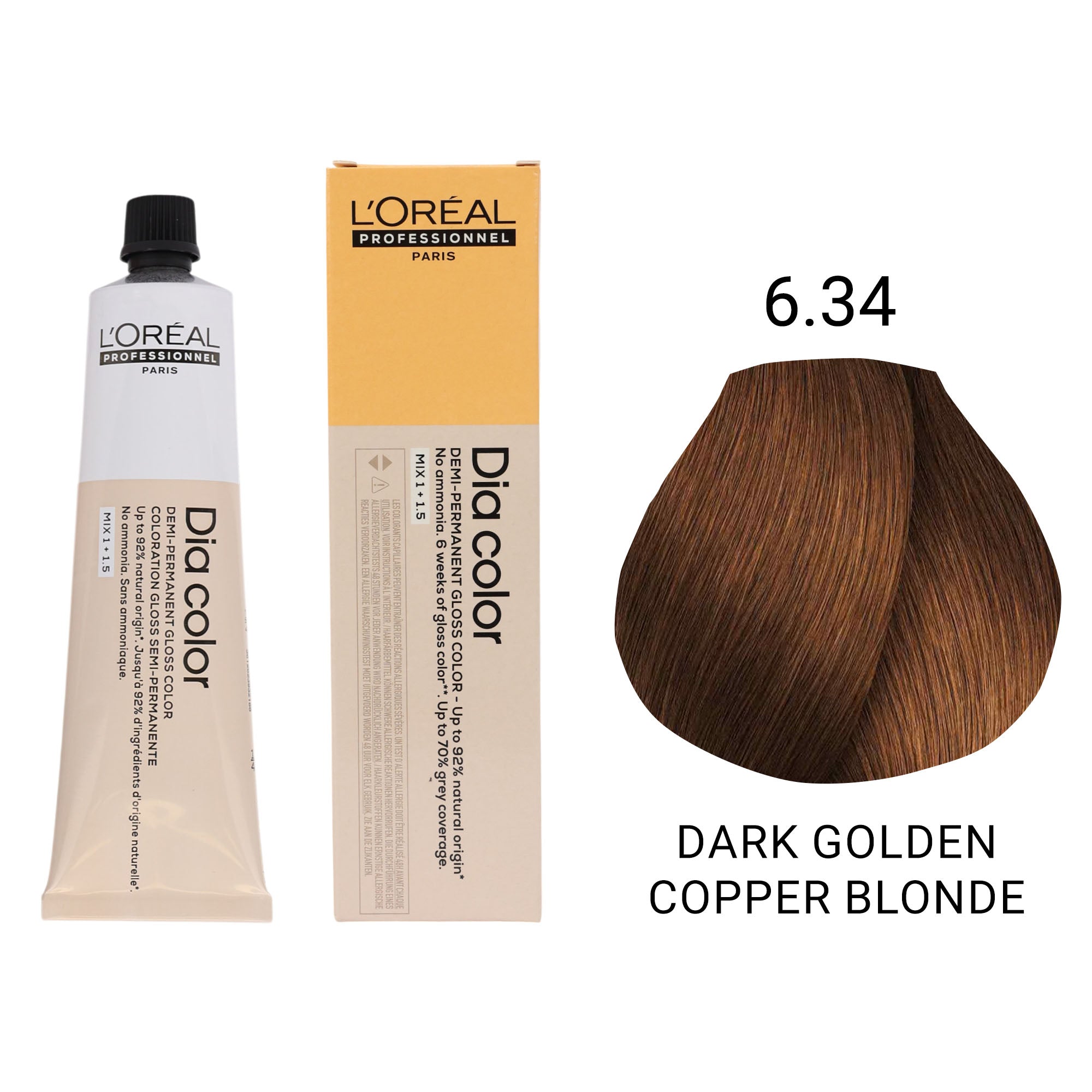 Loreal Professionnel - Dia Color Demi Permanent Gloss Hair Colour Gold Series 60ml