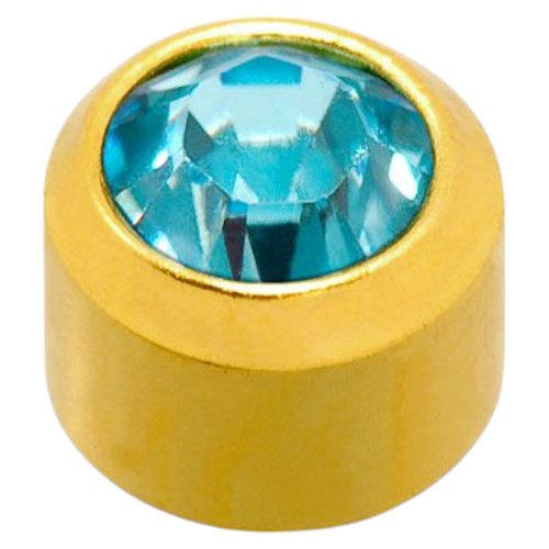 Caflon - Stud Earrings Gold Plated Regular Birthstones 4mm
