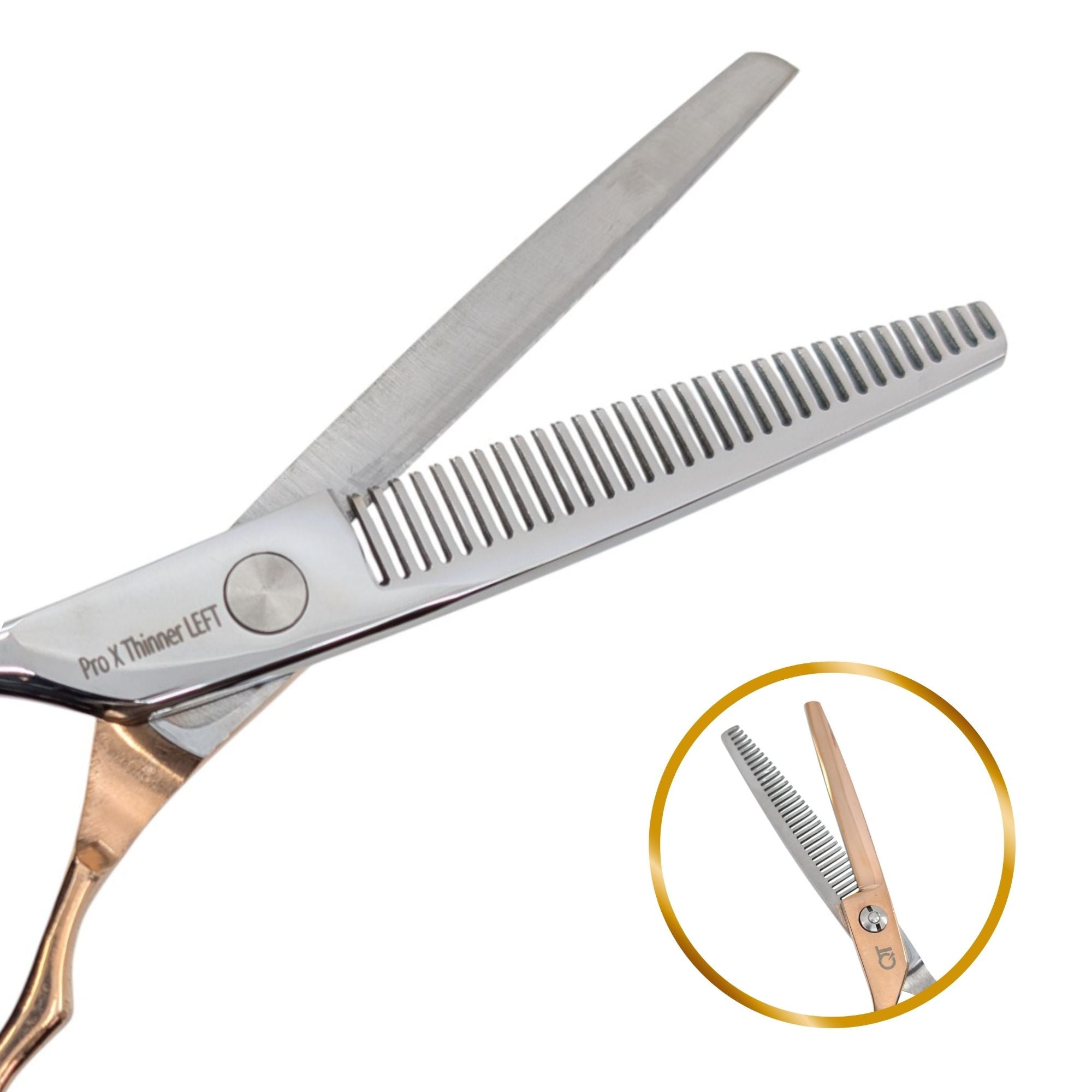 QT Quality Tools - Pro-X Series 32 Professional Left Handed Thinning Scissors 5.5 inch (14cm)