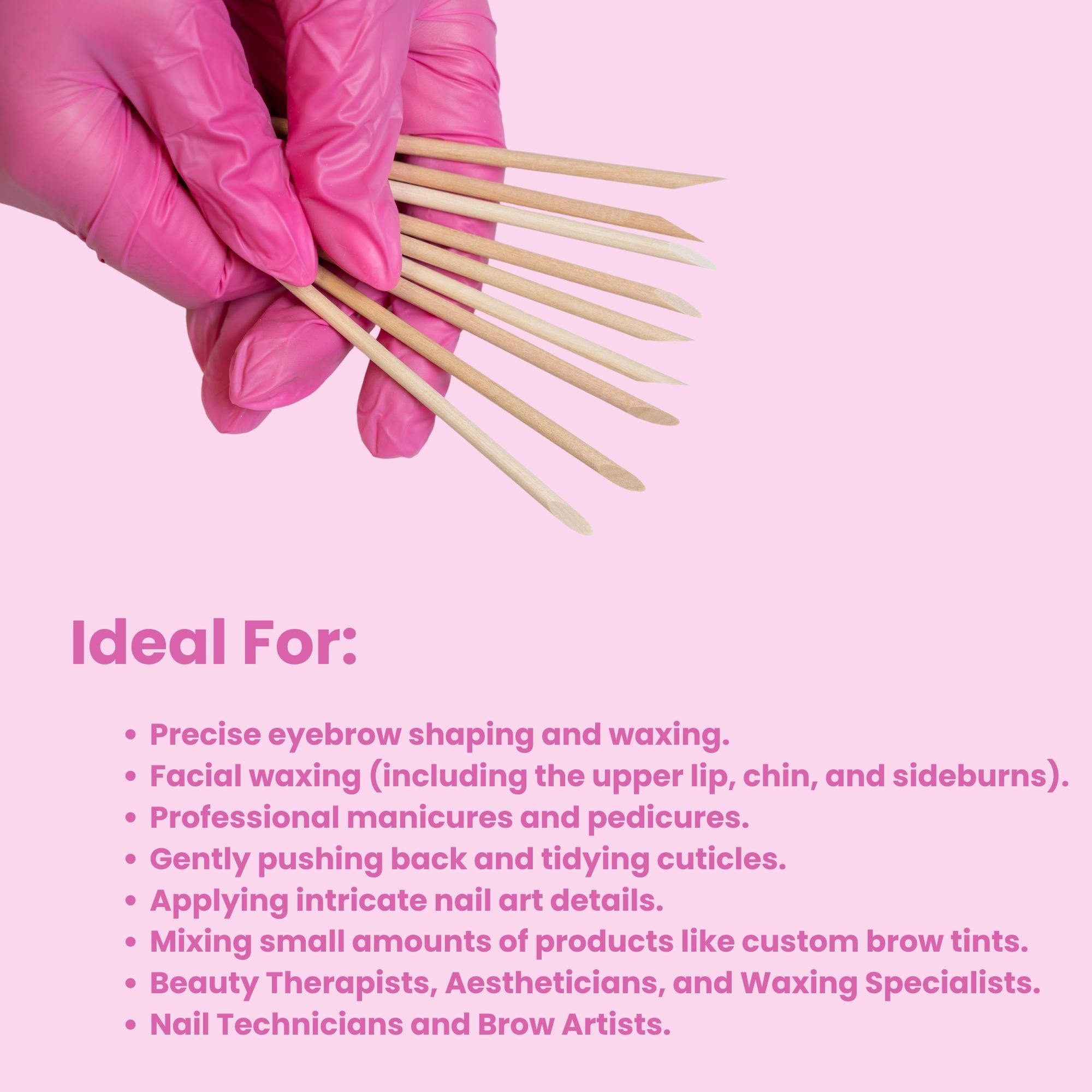 SalonServe - Wooden Manicure Sticks 15cm (100 Pack)