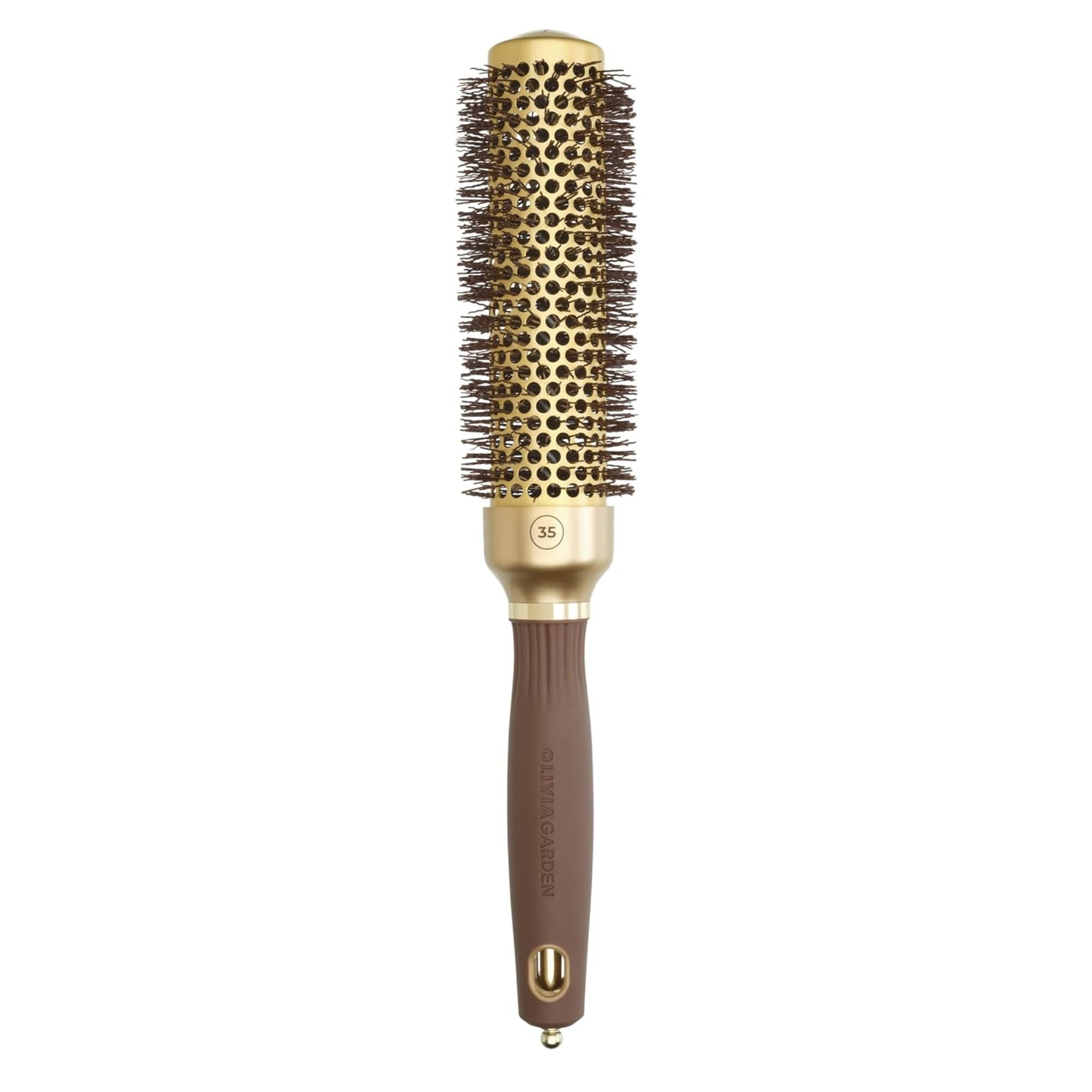 Olivia Garden - Expert Blowout Shine Wavy Bristles Gold & Brown 35mm