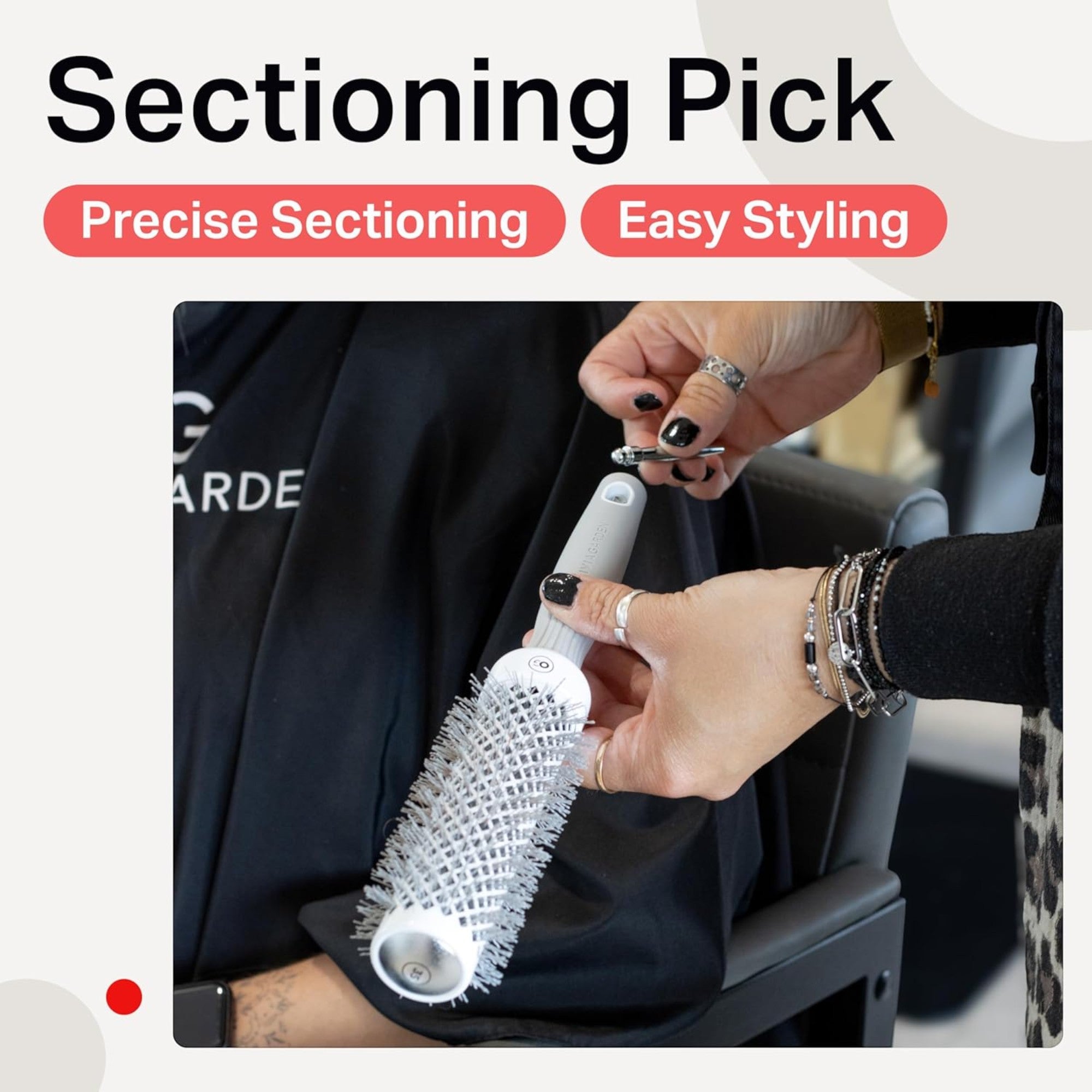 Olivia Garden - Expert Blowout Speed Wavy Bristles White & Grey 35mm