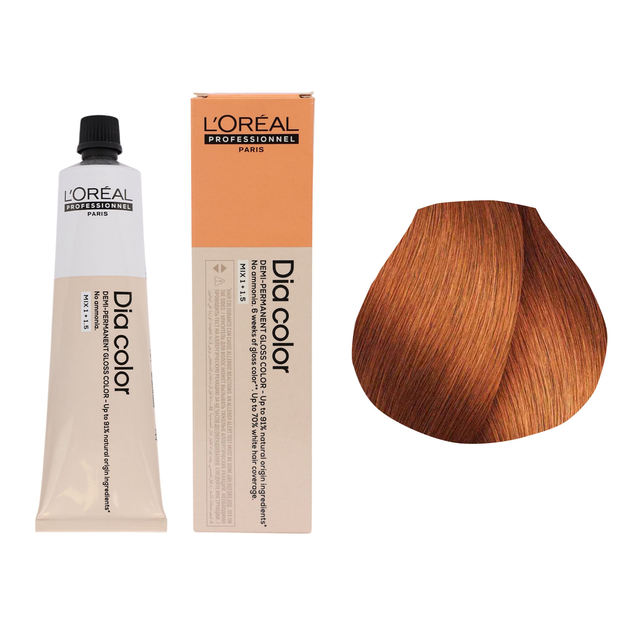 Loreal Professionnel - Dia Color Demi Permanent Gloss Hair Colour Copper Series 60ml