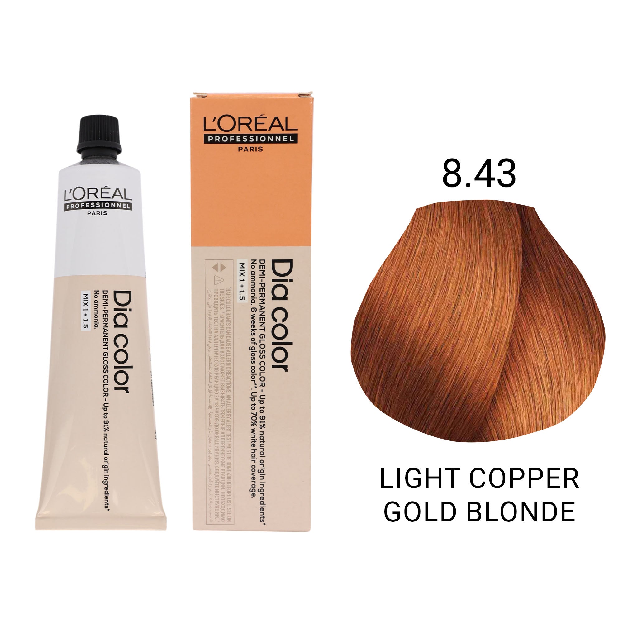 Loreal Professionnel - Dia Color Demi Permanent Gloss Hair Colour Copper Series 60ml