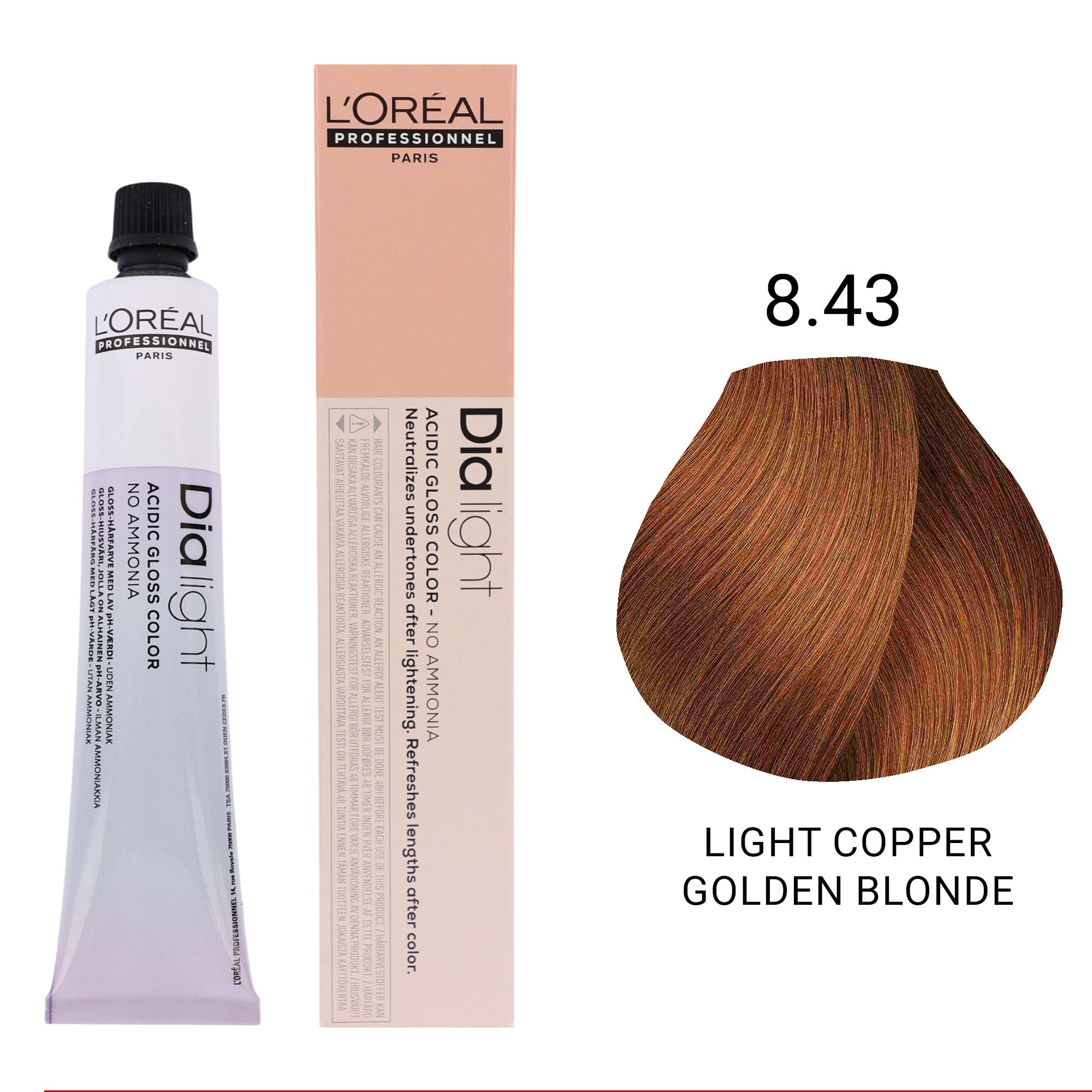 Loreal Professionnel - Dia Light Demi Permanent Acidic Gloss Hair Colour Warm Series 50ml