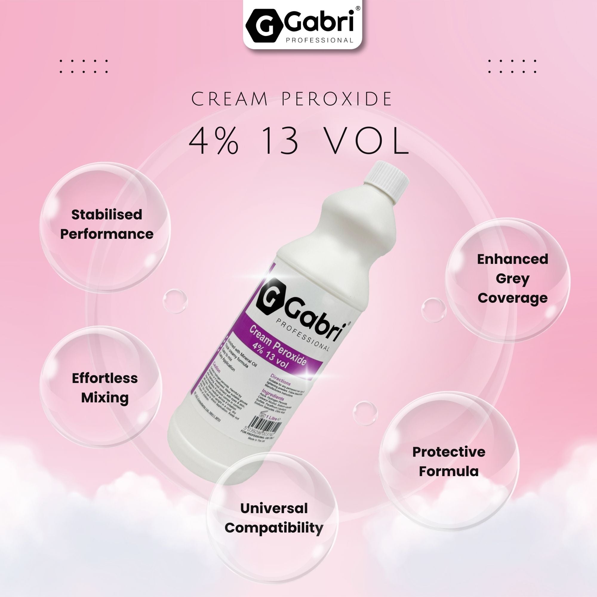 Gabri Professional - Cream Peroxide 4% 13 Vol 1000ml
