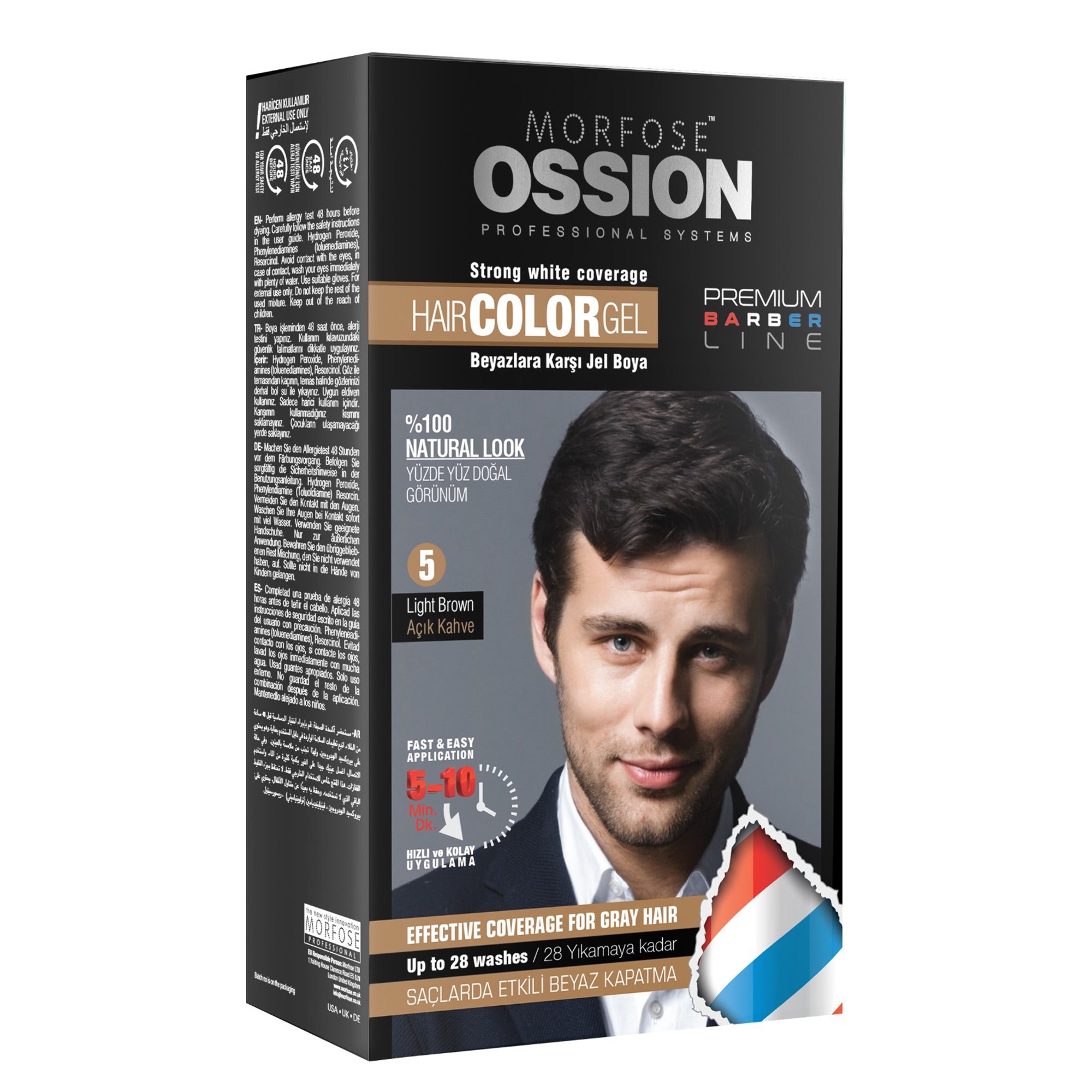 Morfose - Ossion Hair Color Gel 5 Light Brown 40ml