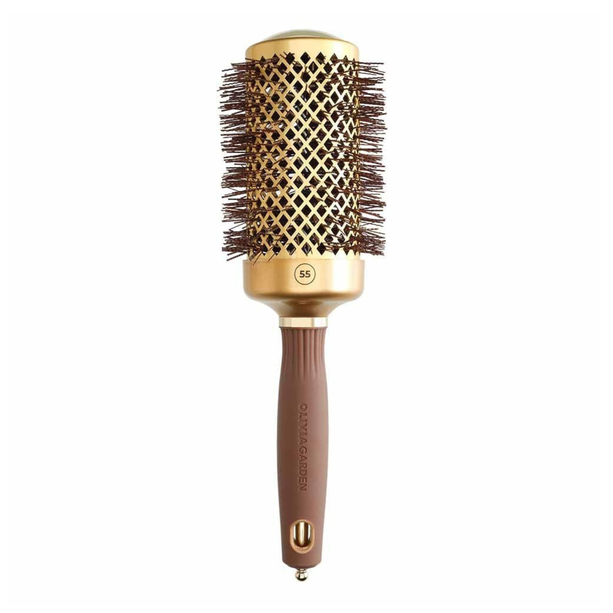 Olivia Garden - Expert Blowout Shine Wavy Bristles Gold & Brown 55mm