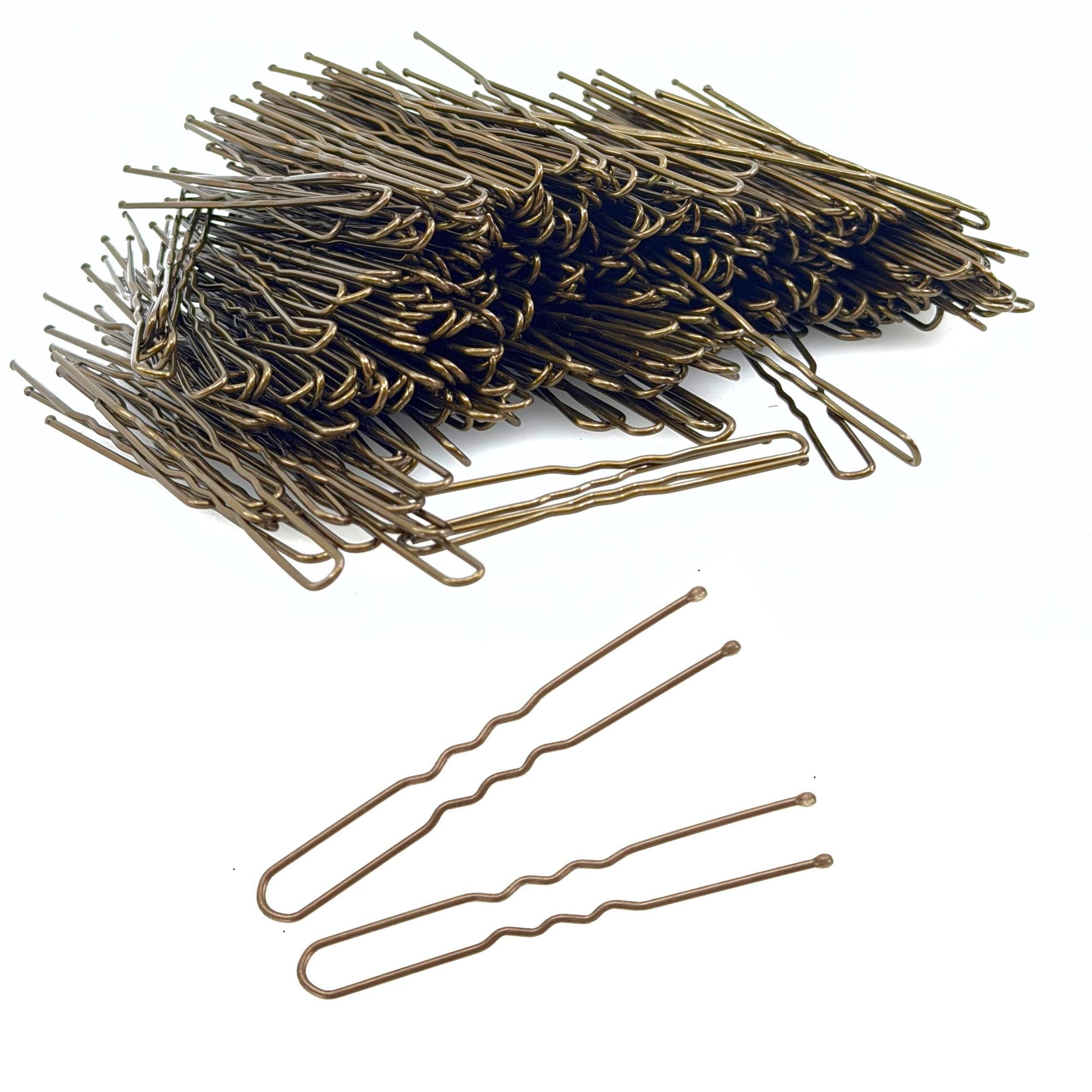 Eson - Brown Wavy U-Pins – Bun & Updo Hair Pins 5cm