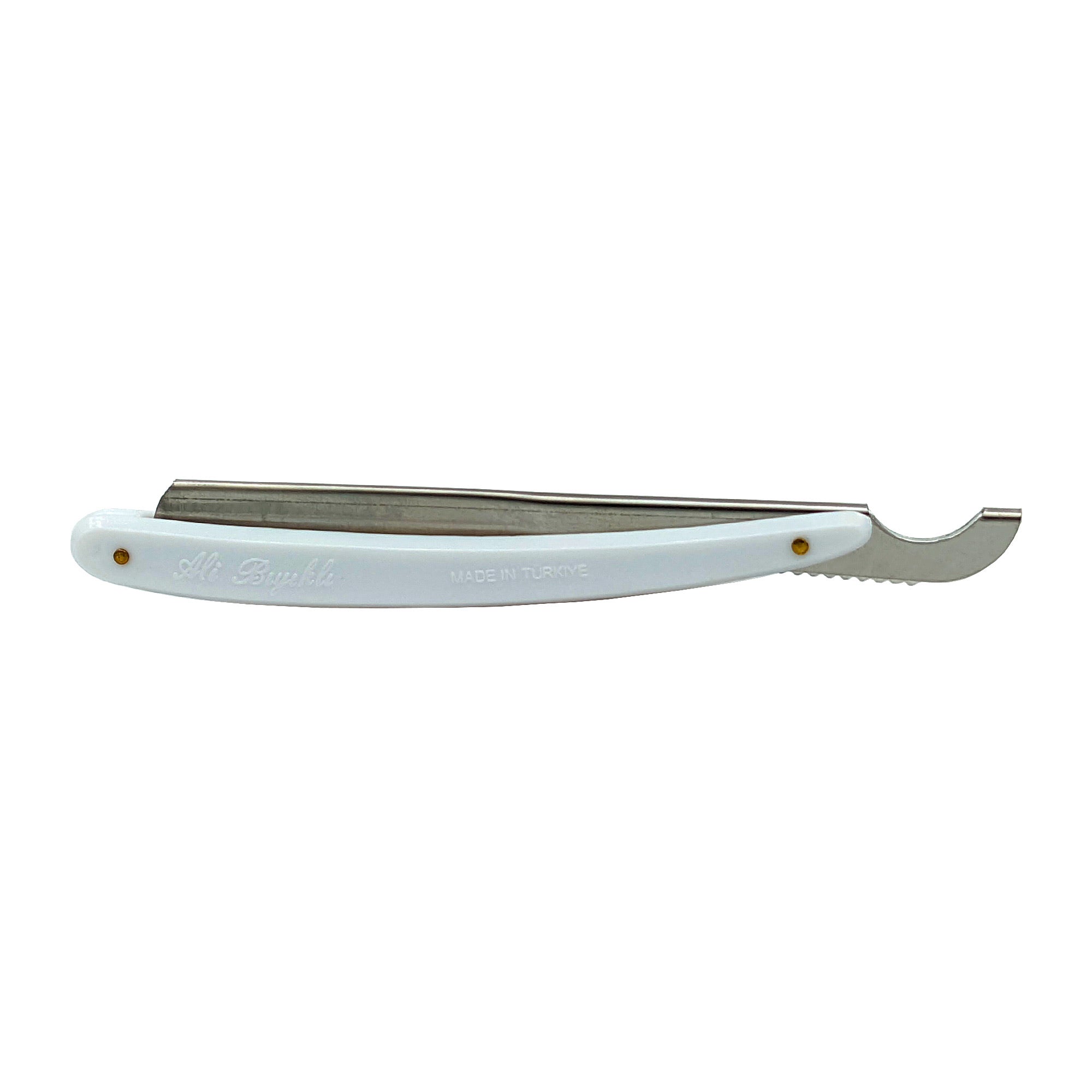Ali Biyikli - Cut Throat Straight Razor Barber Style White 22cm