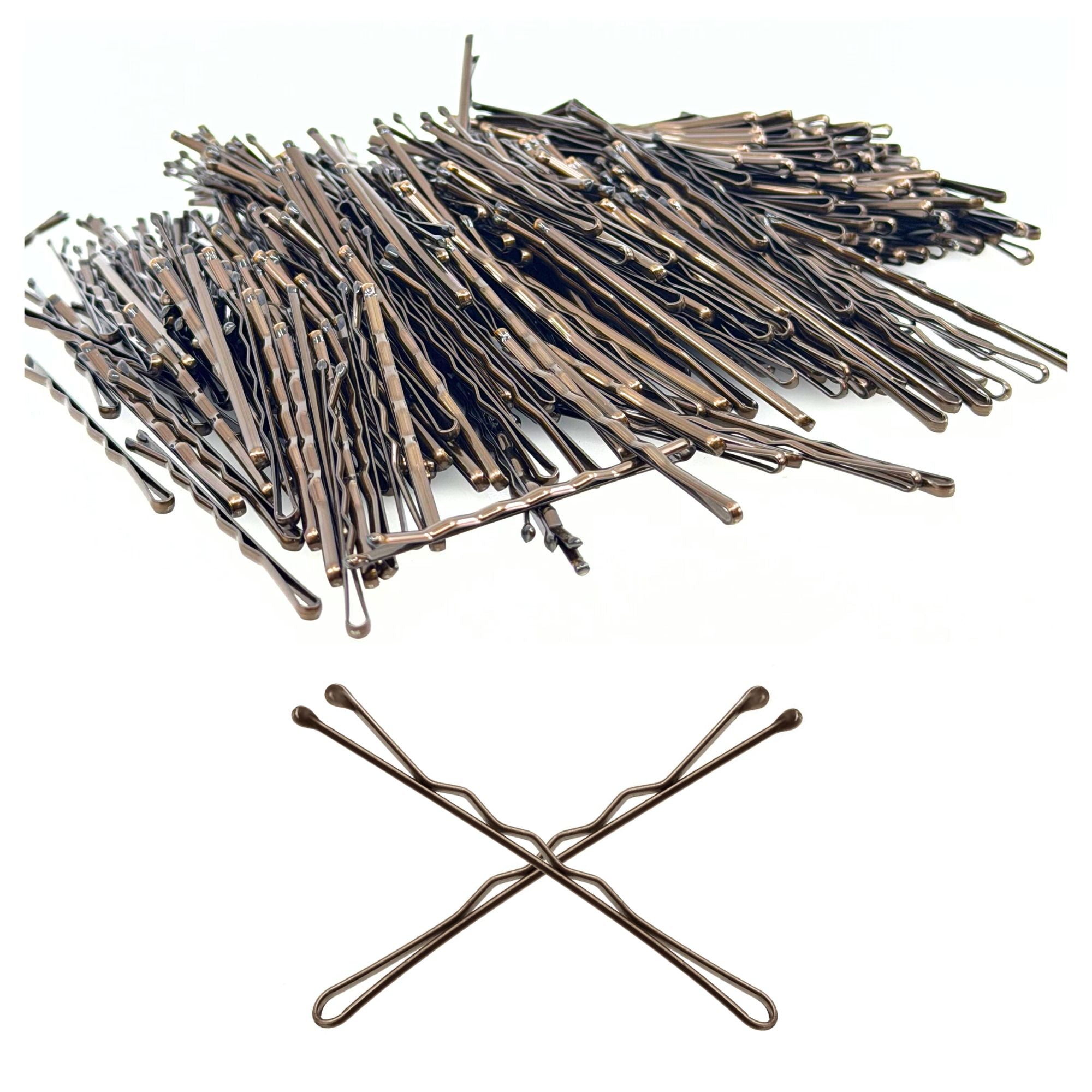 Eson - Brown Kirby Grips – Wavy Hair Grips 6cm