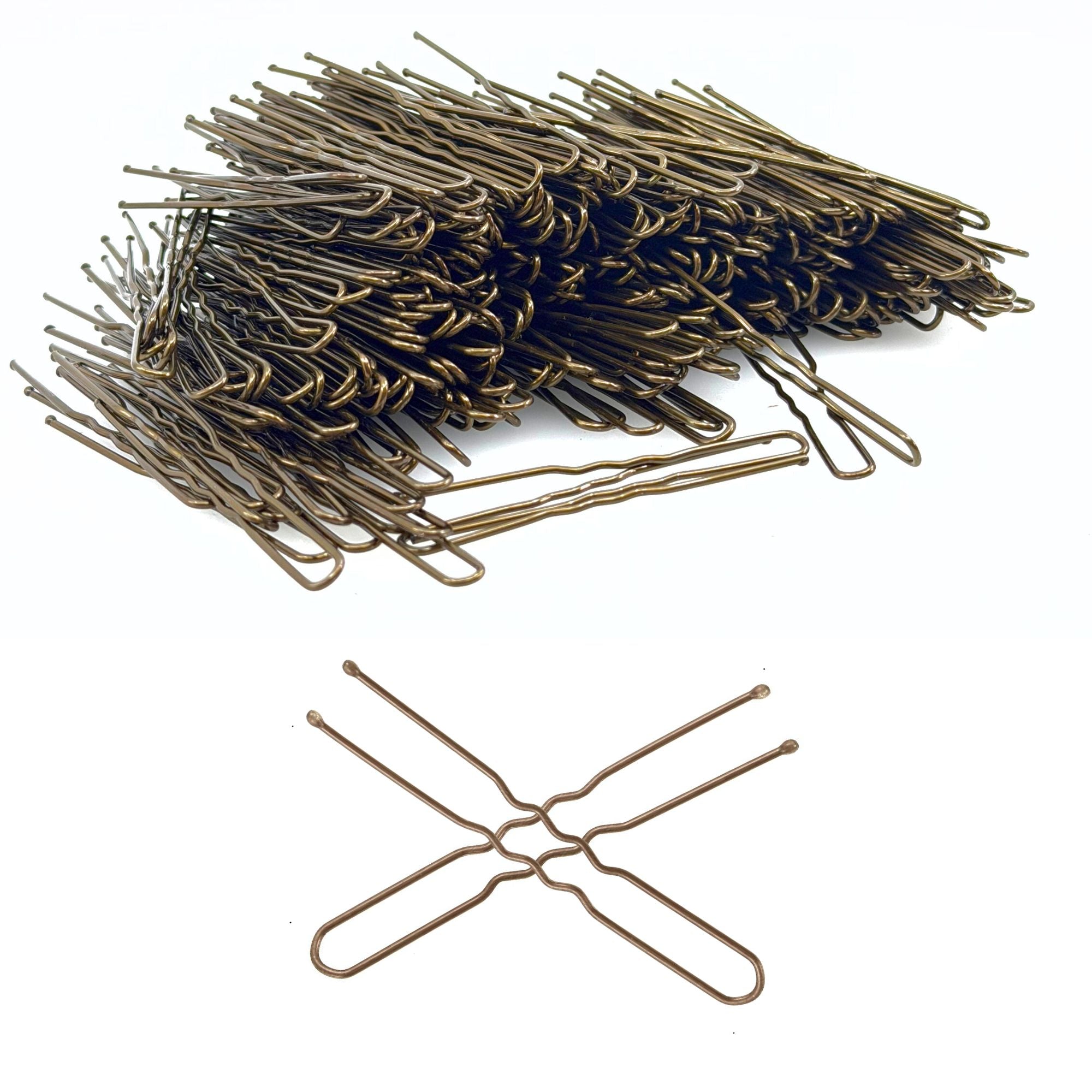 Eson - Brown Wavy U-Pins – Bun & Updo Hair Pins 6cm