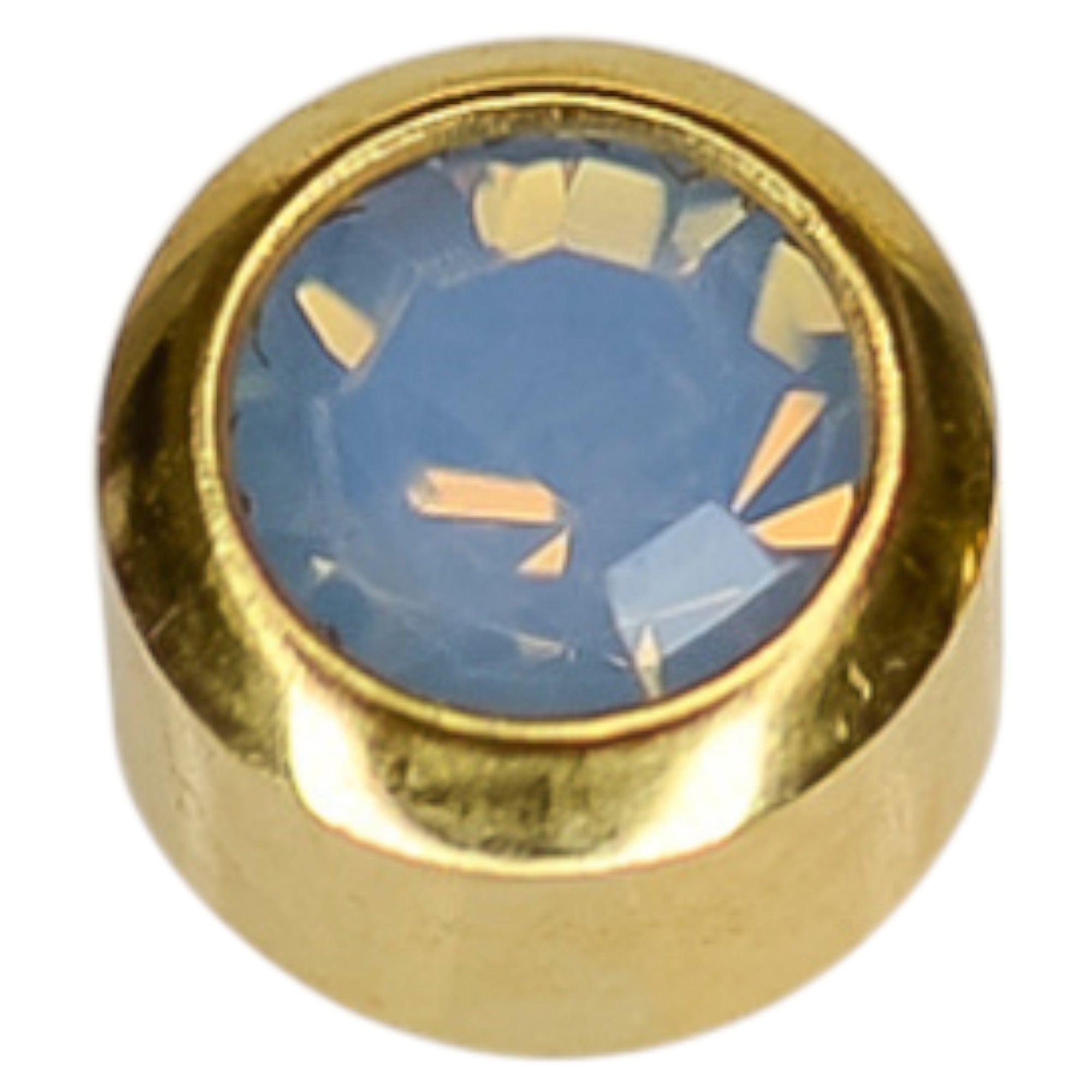 Caflon - Stud Earrings Gold Plated Regular Crystal Opal 4mm