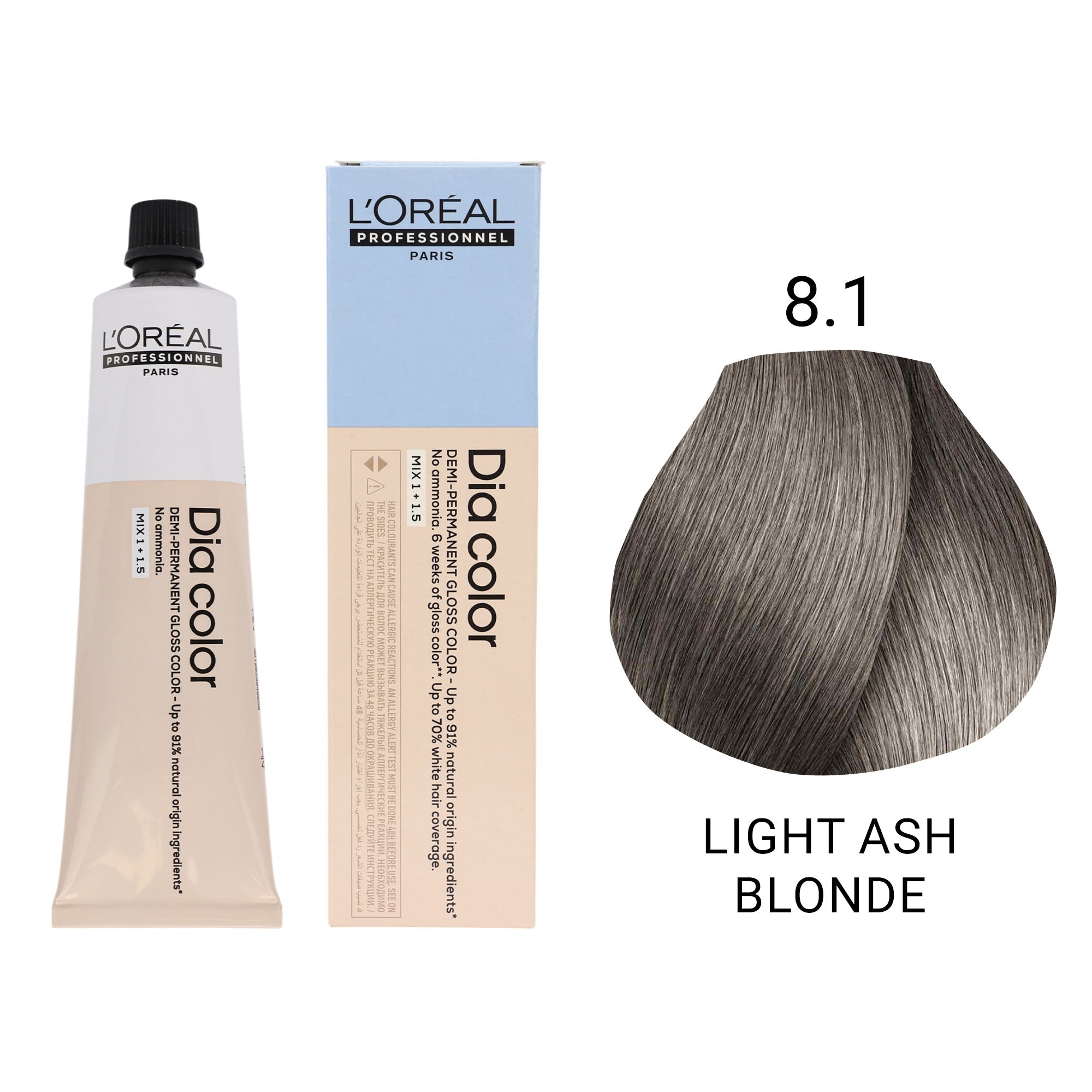 Loreal Professionnel - Dia Color Demi Permanent Gloss Hair Colour Ash Series 60ml