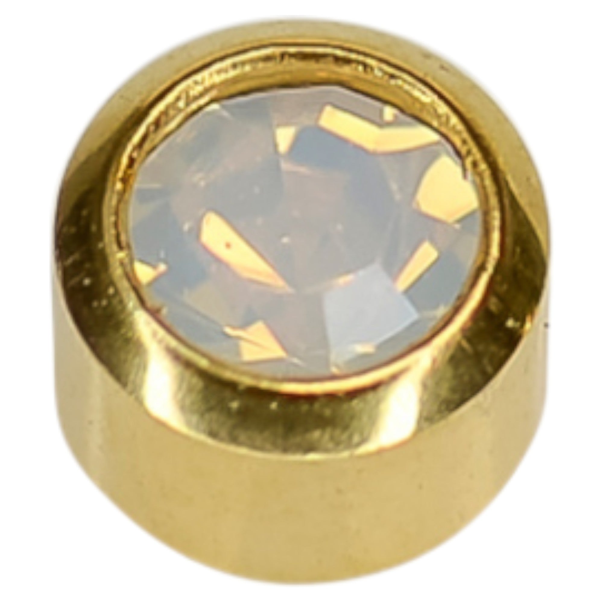Caflon - Stud Earrings Gold Plated Regular Crystal Opal 4mm